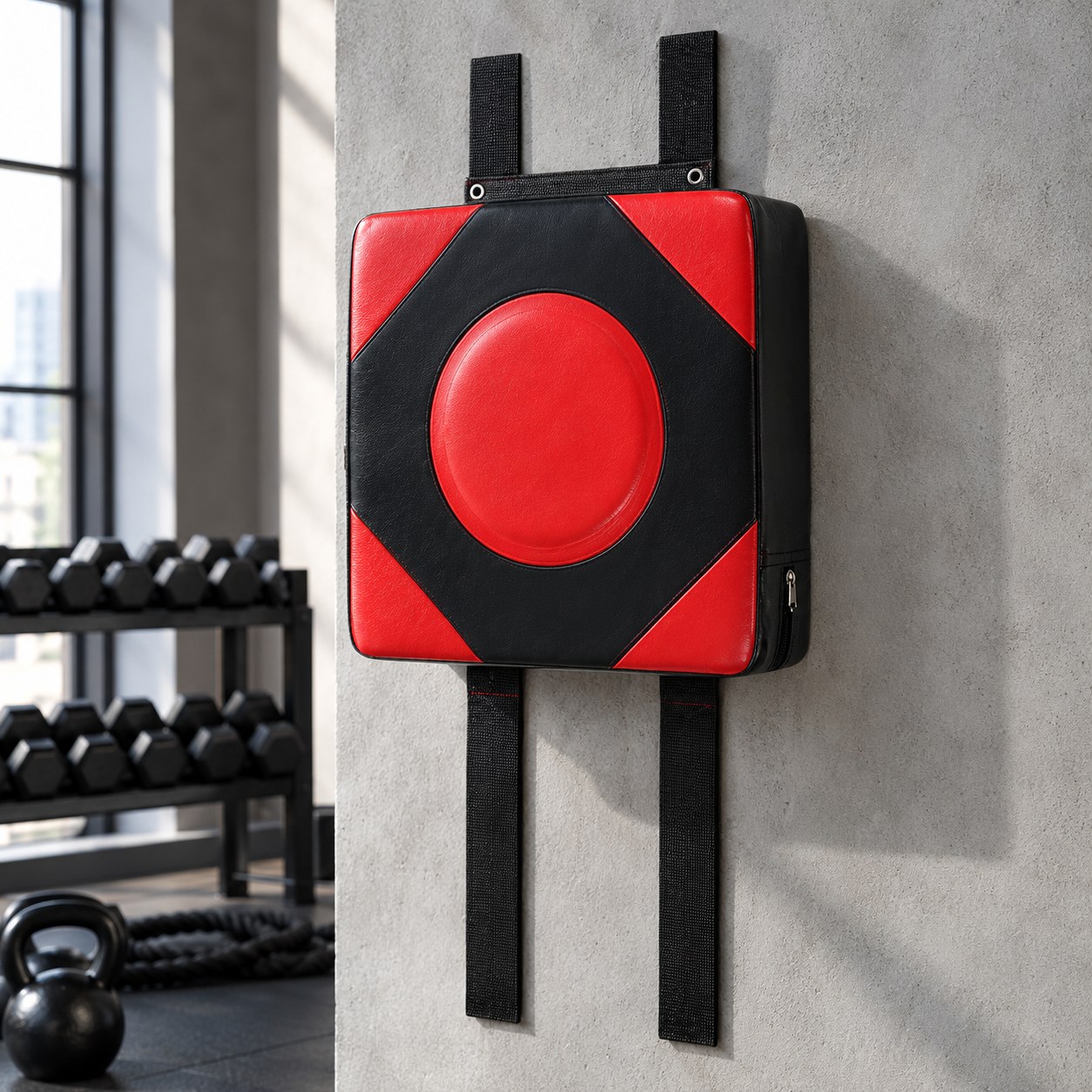 Dealmasters Wall-Mounted Leather Boxing Punching Bag — Sports equipment