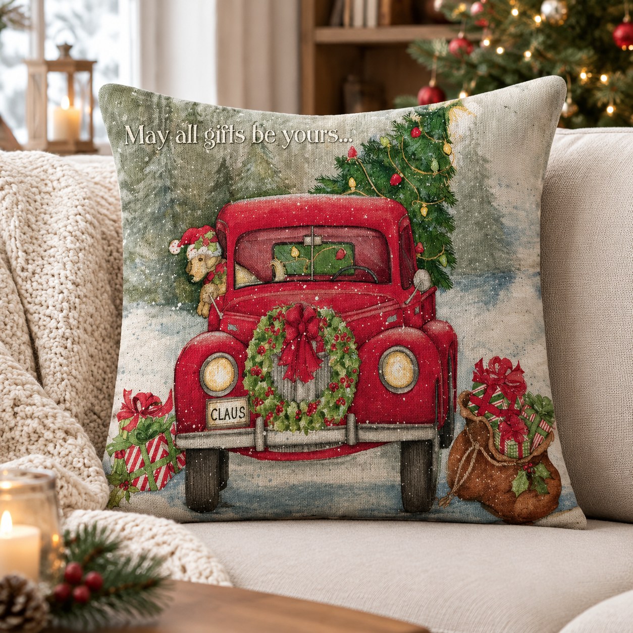 Pillowcase 45 x 45 cm Journey — Christmas