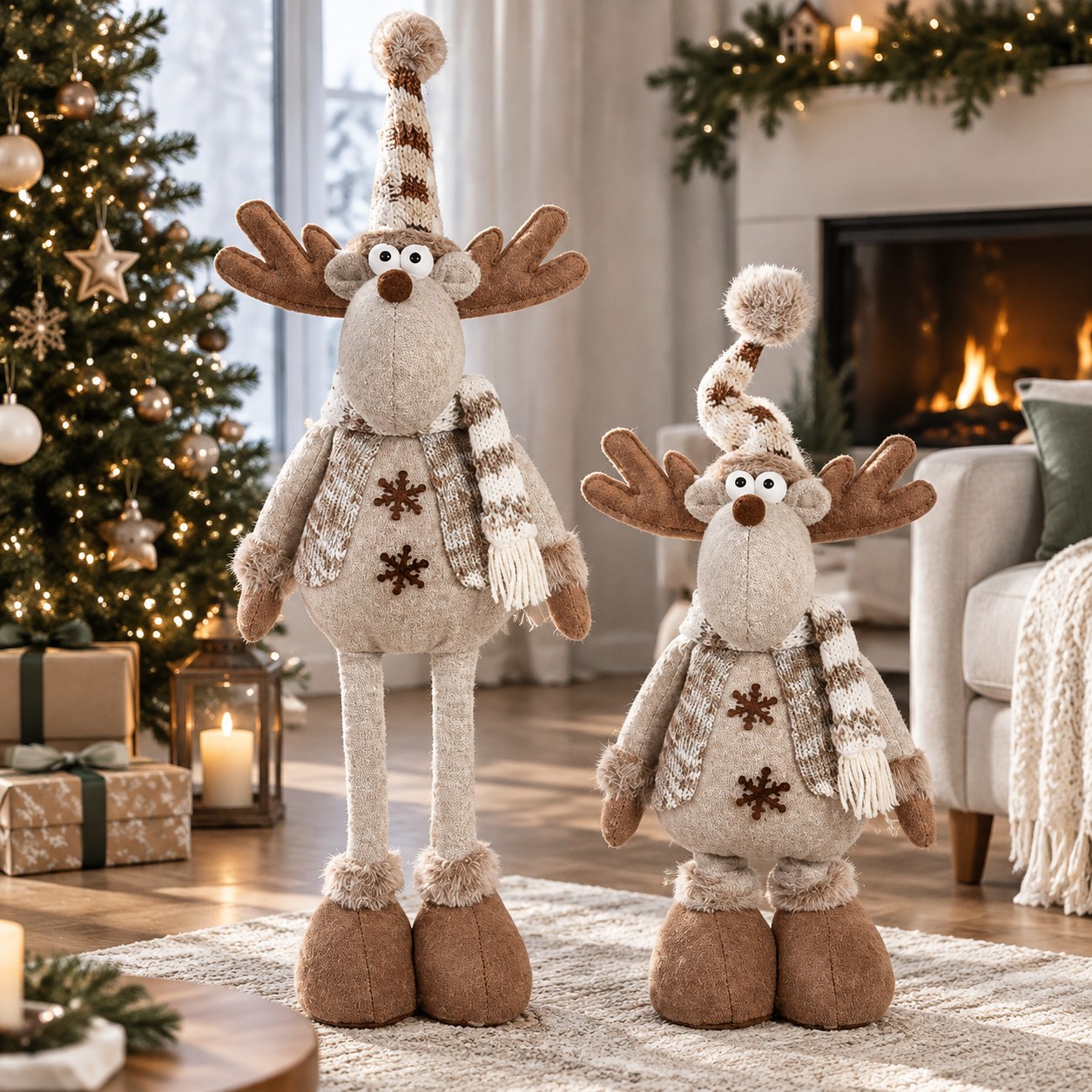 Christmas Reindeer, Adjustable Height 62 cm.