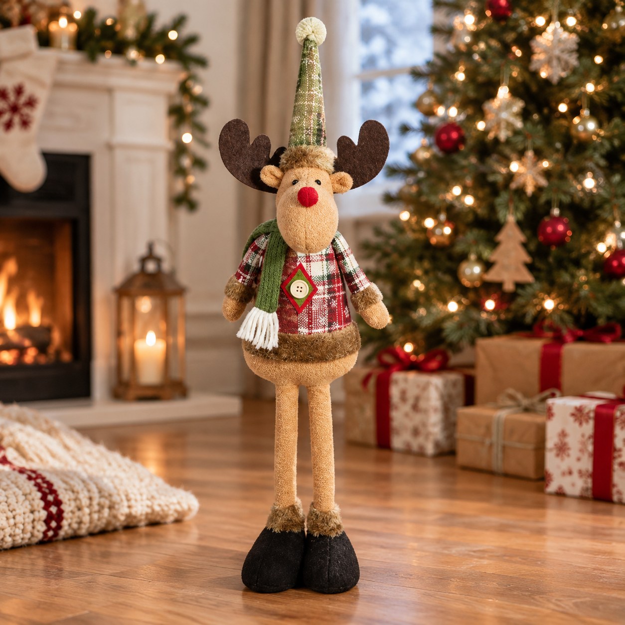 Christmas Reindeer, Adjustable Height 62 cm.