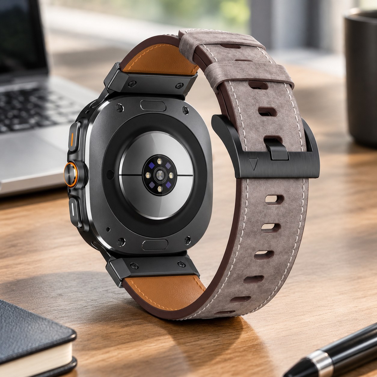 Yijule Leather Watch Band Compatible with Galaxy Watch Ultra 47 — Smartwatches and fitness bands