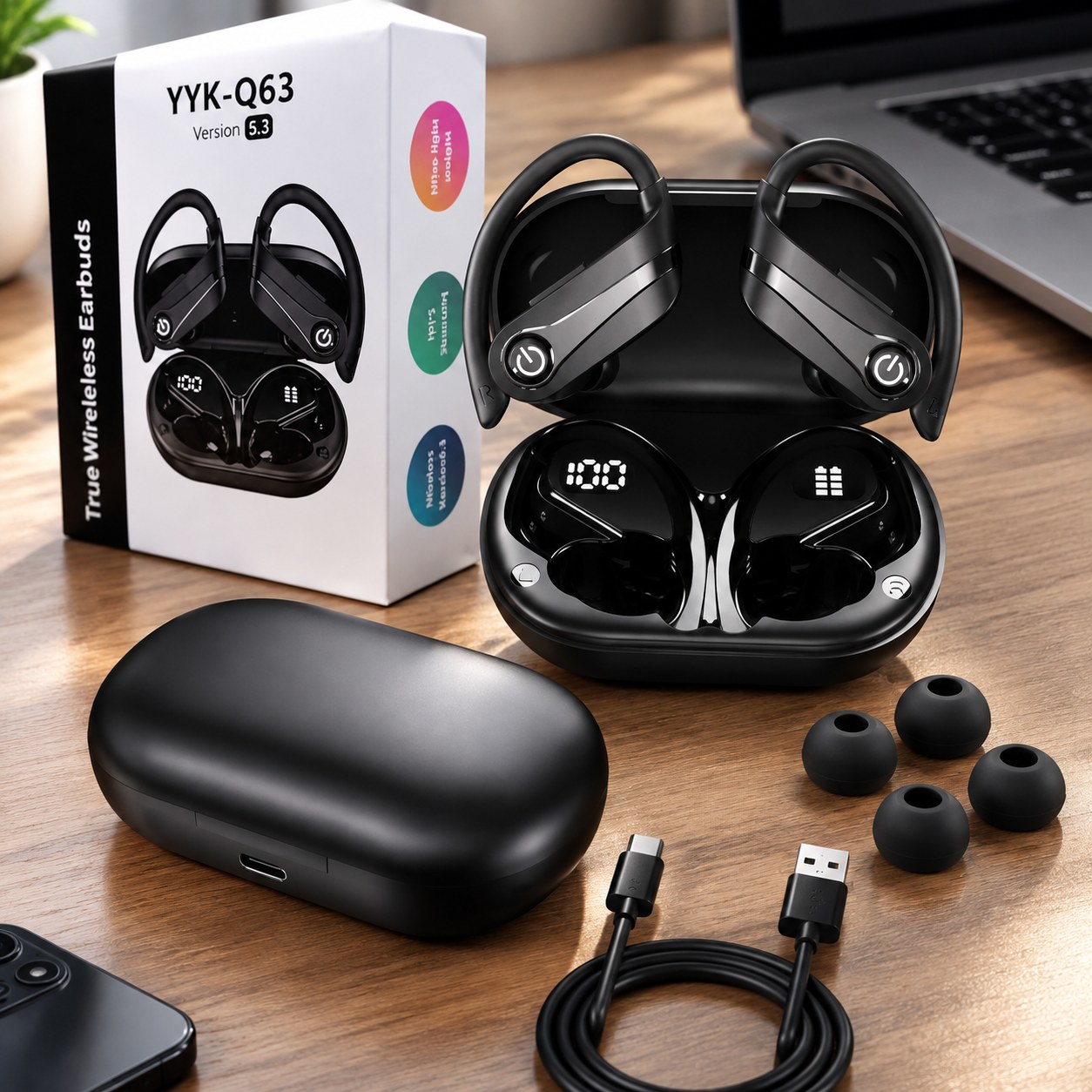 YYK-Q63 Bluetooth Wireless Sports Earphones — Computer peripherals