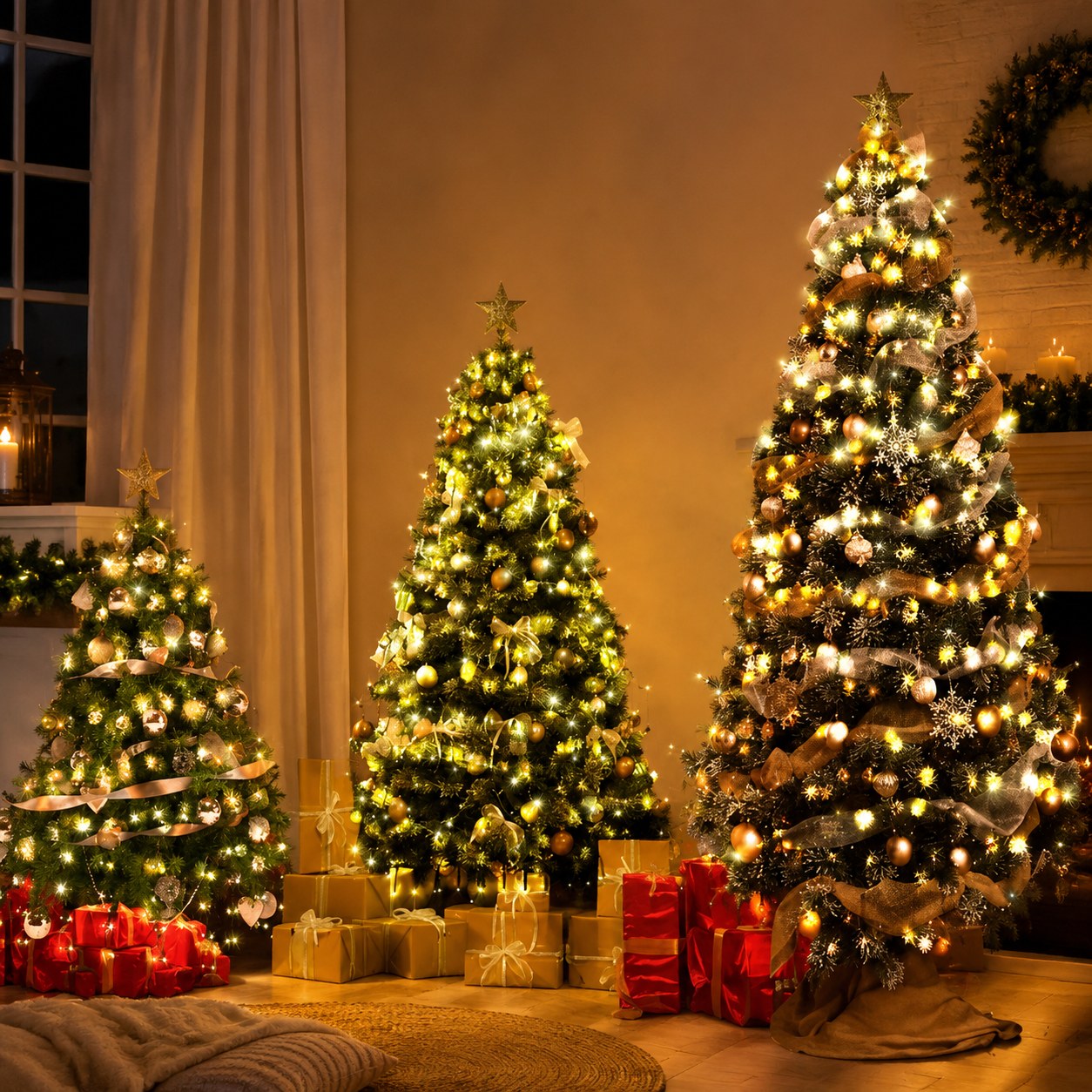 Christmas Tree Lights, 2M 16 Branches 400 LED Christmas Tree Lights