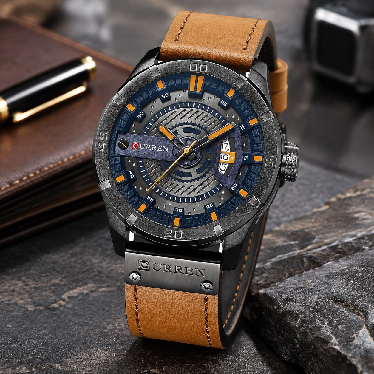 Curren Men's Watch Waterproof Calendar Sports