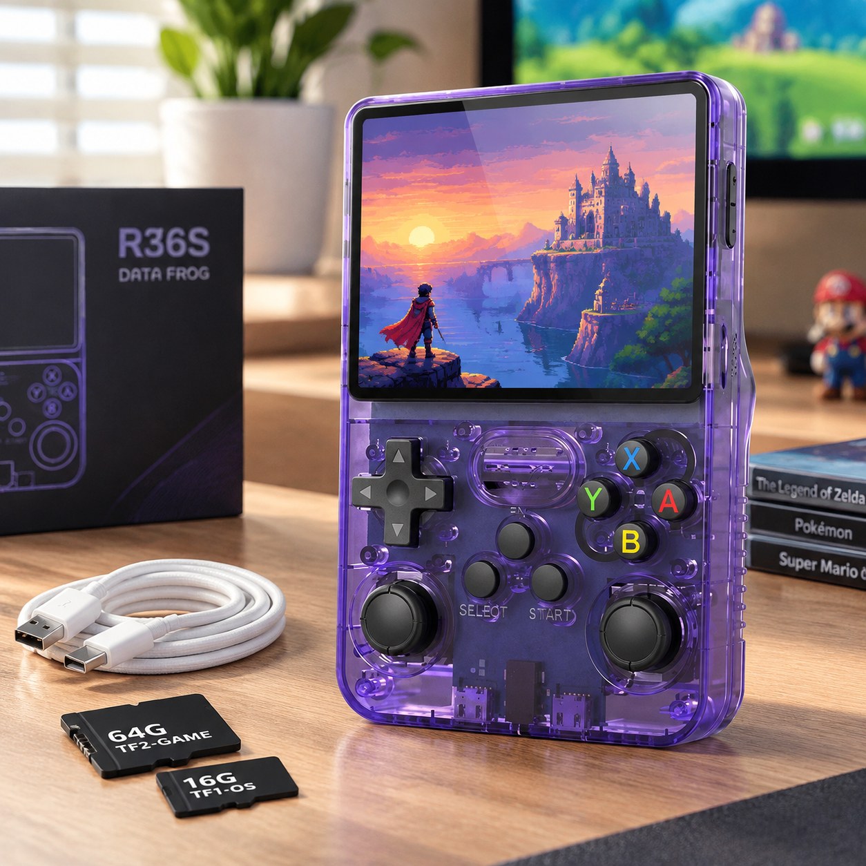 DATA FROG R36S Retro Handheld Video Game Console Linux System 3.5 — Gaming