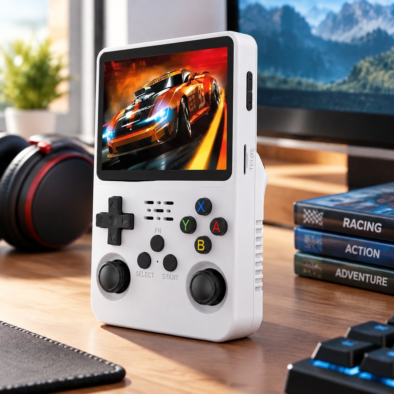 Retro žaidimų konsolė R36S delninis žaidimų grotuvas 3,5 colio IPS ekr — Gaming