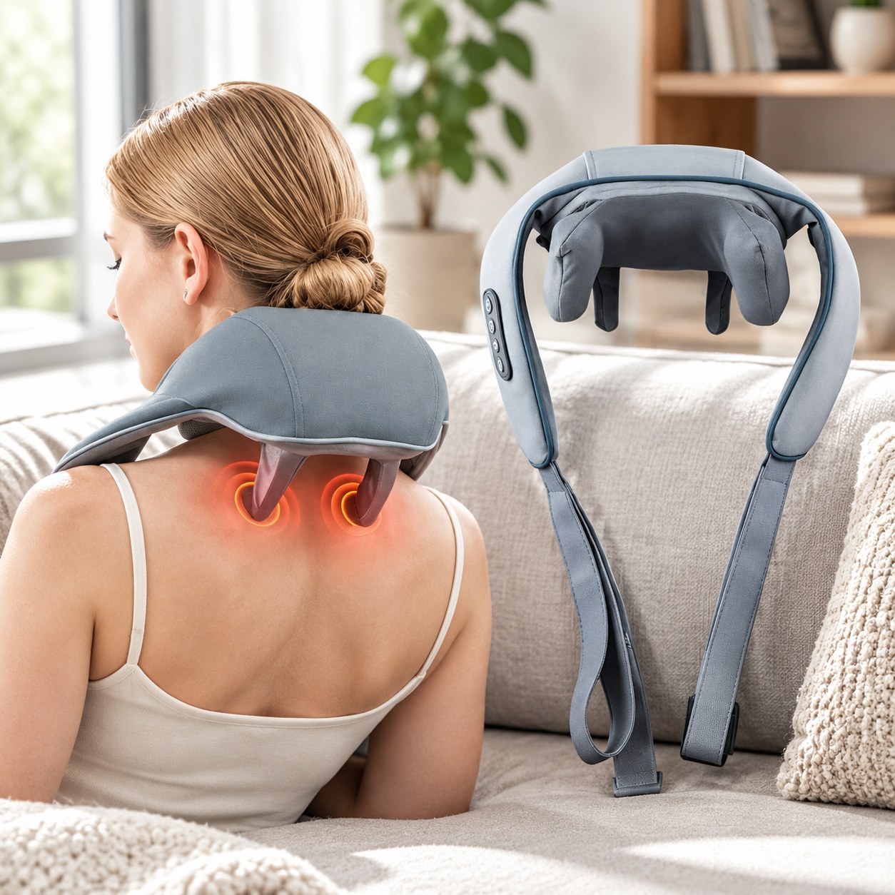 Rechargeable Neck Massager – Electric Body Massage Cushion — Beauty appliances