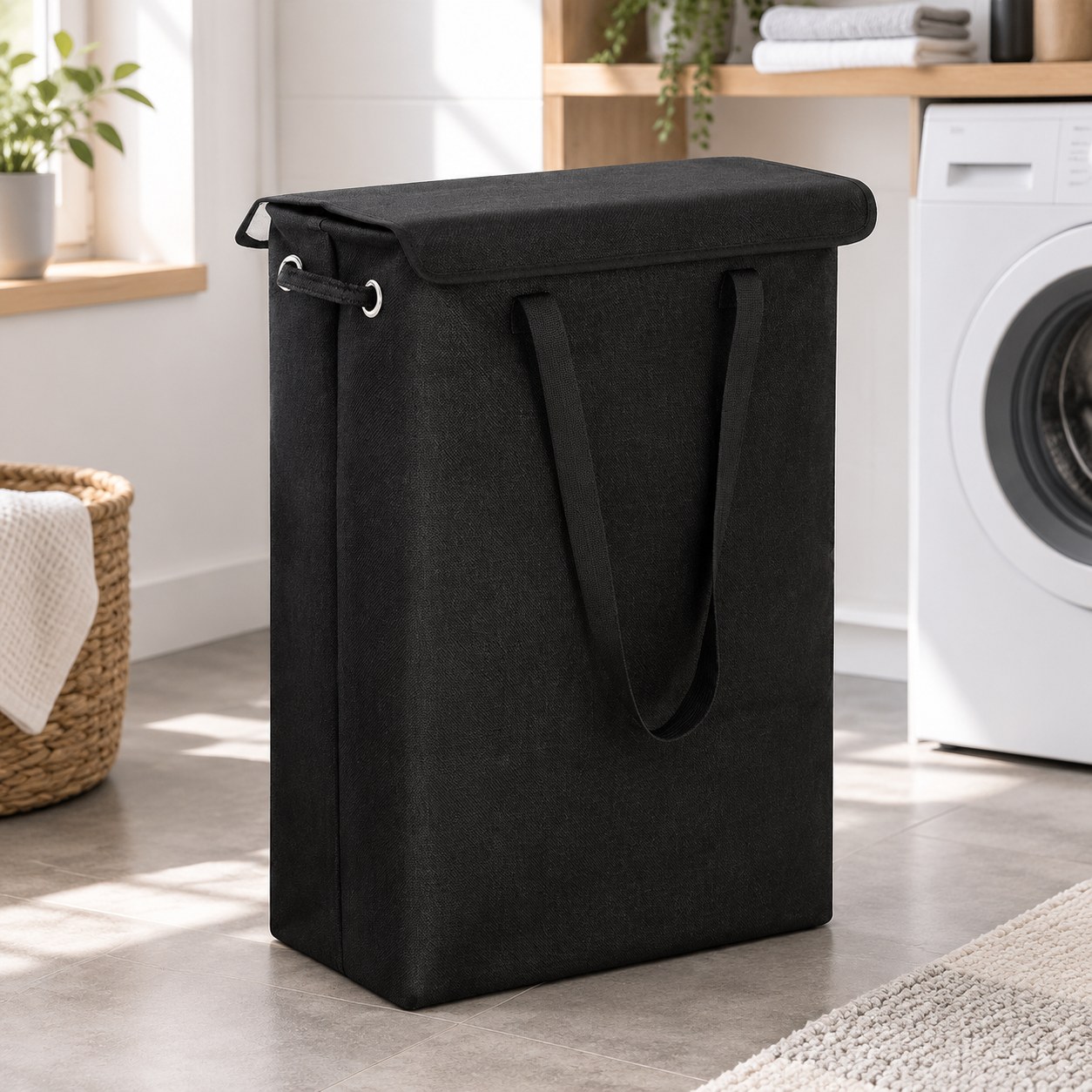 Laundry Basket with Lid — Household essentials