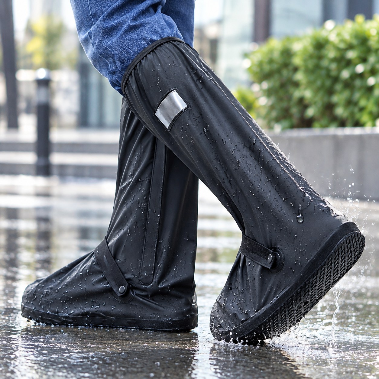 Waterproof Tall Outdoor Shoe Covers (PVC) — Camping and hiking