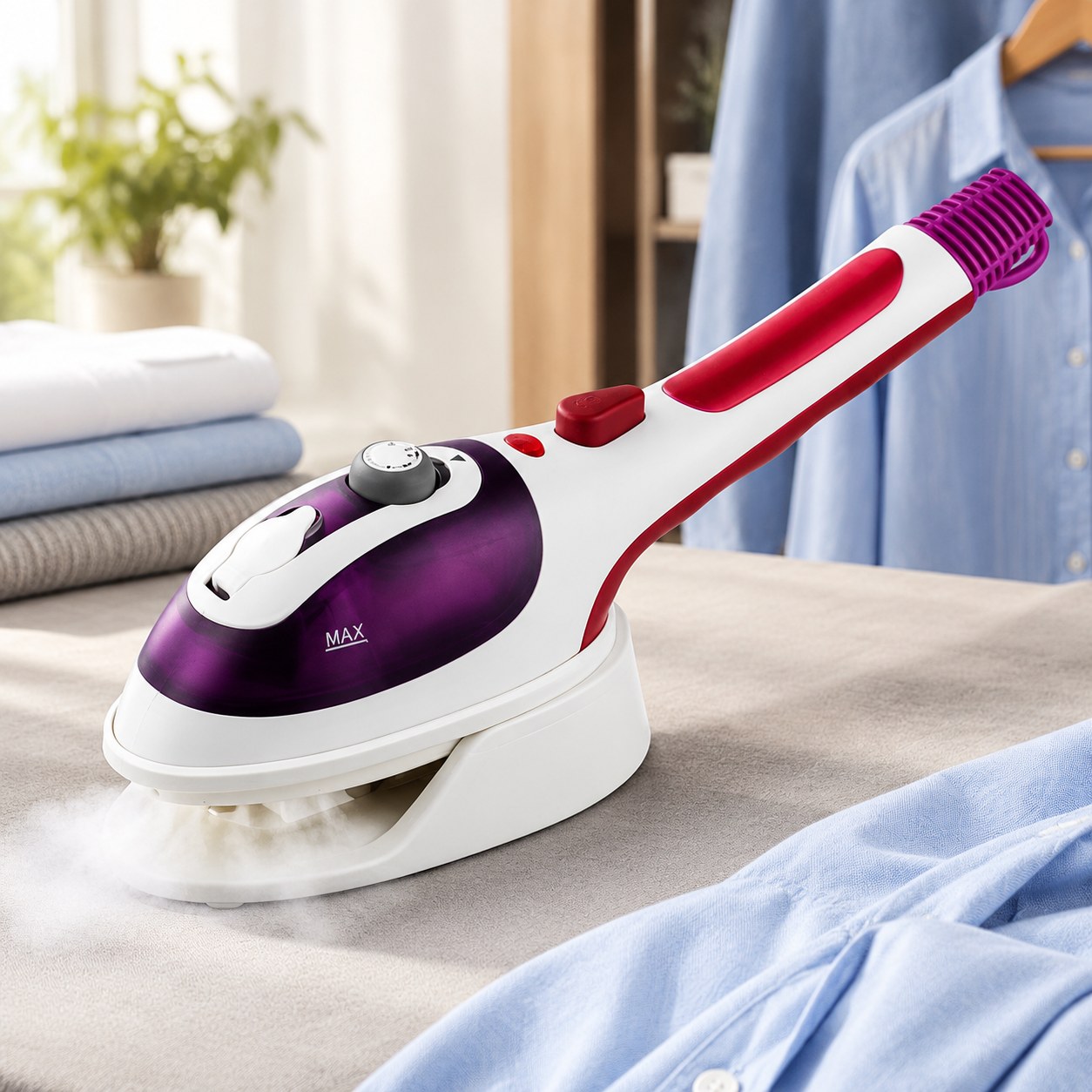 2-in-1 Handheld Garment Steamer — Apģērbu kopšana