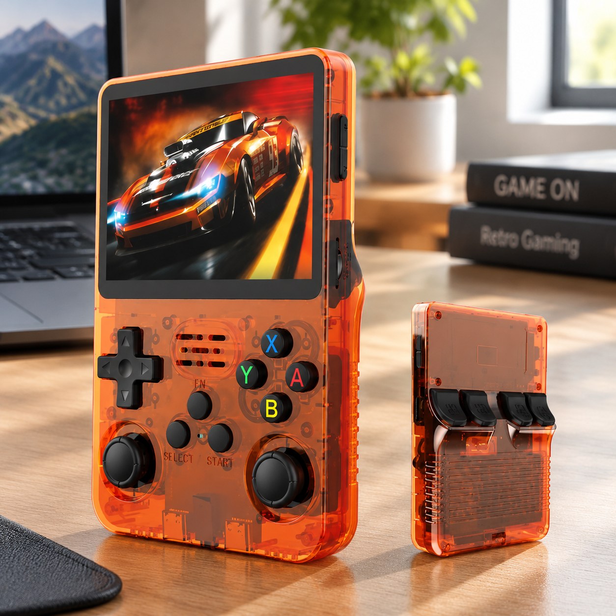R36S Linux Video Game Console 3.5 Inch IPS Screen Portable - O — Gaming