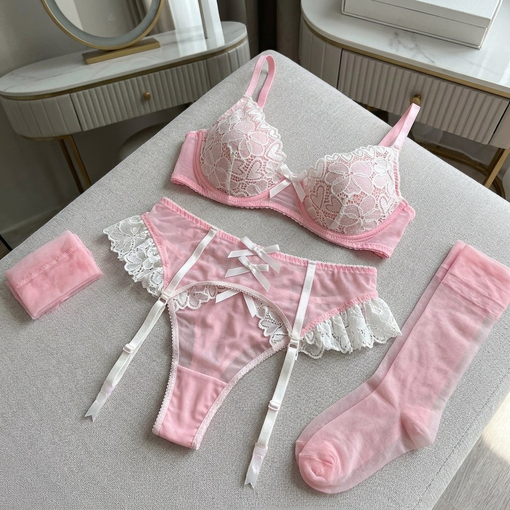 Miley Pink Lingerie Set — Women's underwear