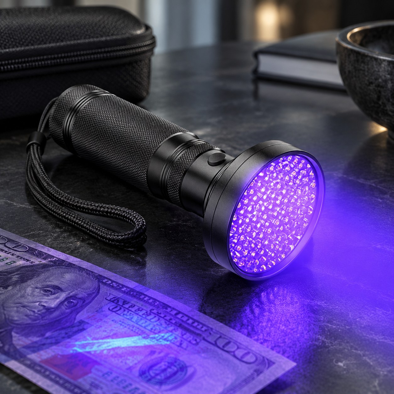 UV Flashlight – 100 LED 395nm with Ultraviolet Sensor — Lighting and electrical