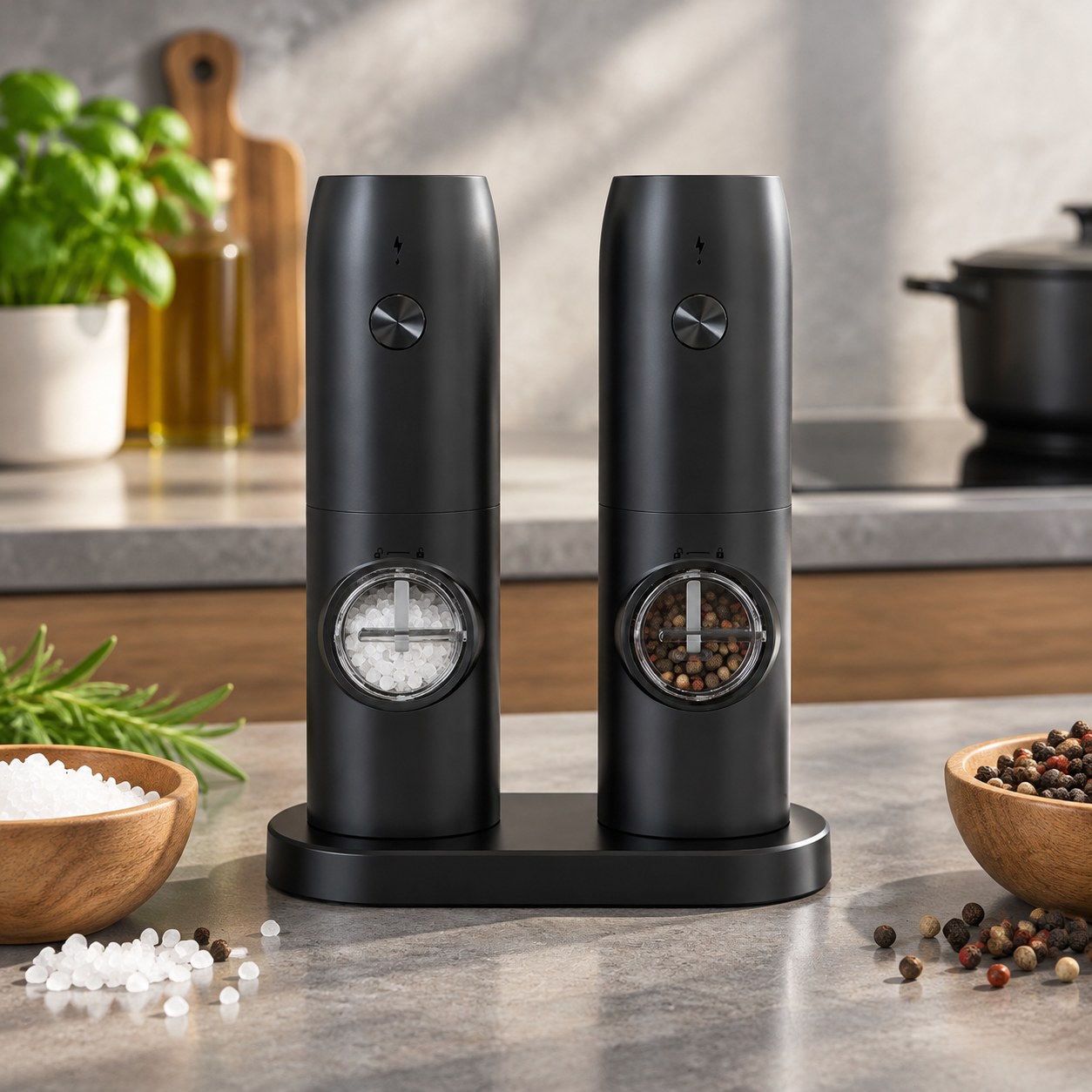 Electric Salt and Pepper Mills — Kitchen and tableware