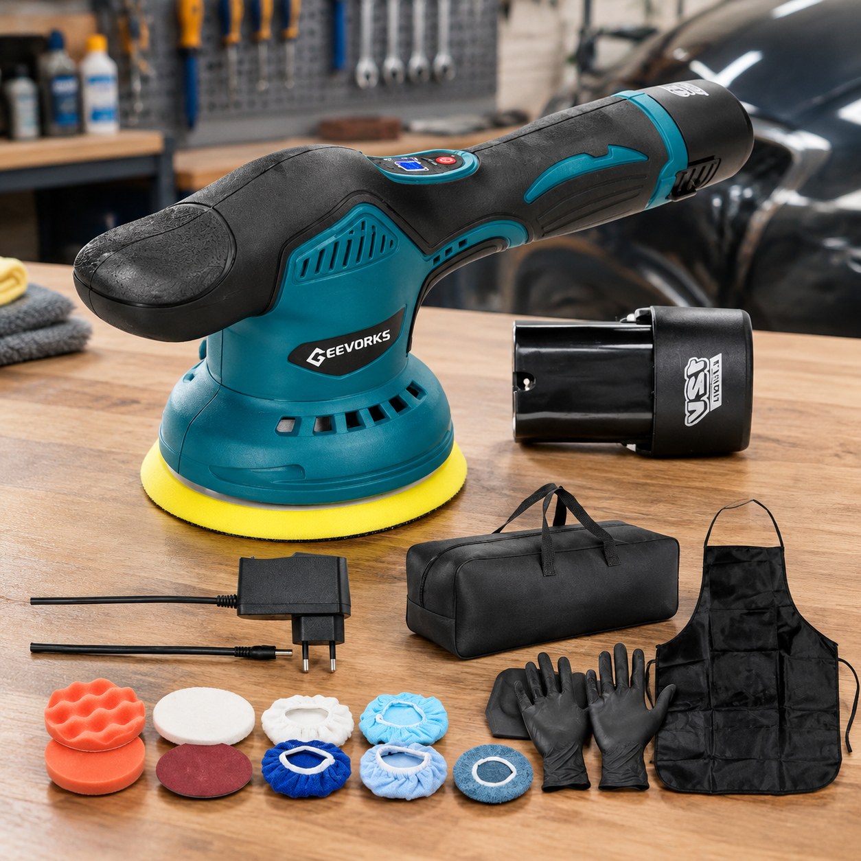 Happy People Cordless Polisher with 2 Batteries 12 V — Power tools