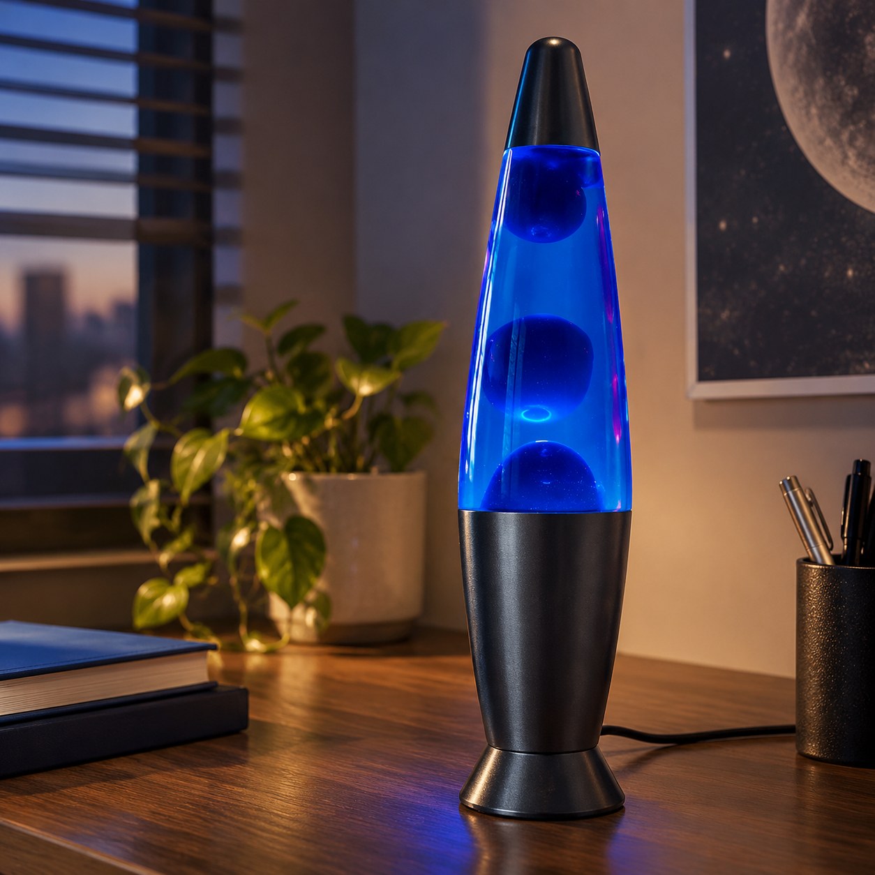 Lavender Lamp - Blue — Lighting