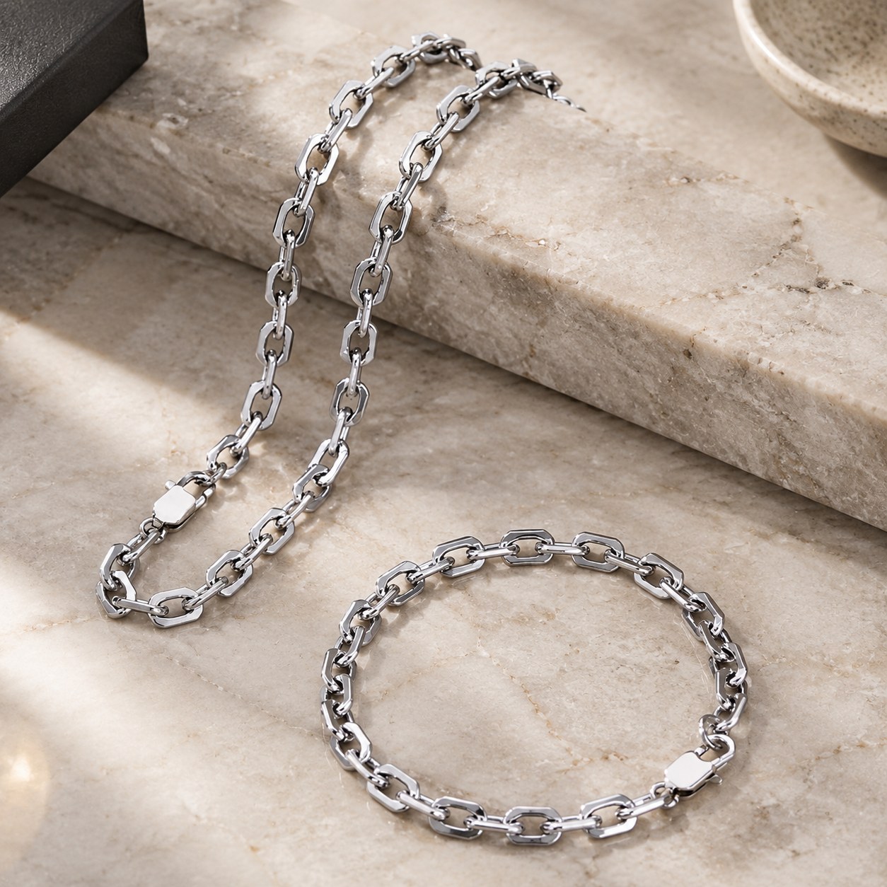 Chain and Bracelet, 7mm — Men's accessories