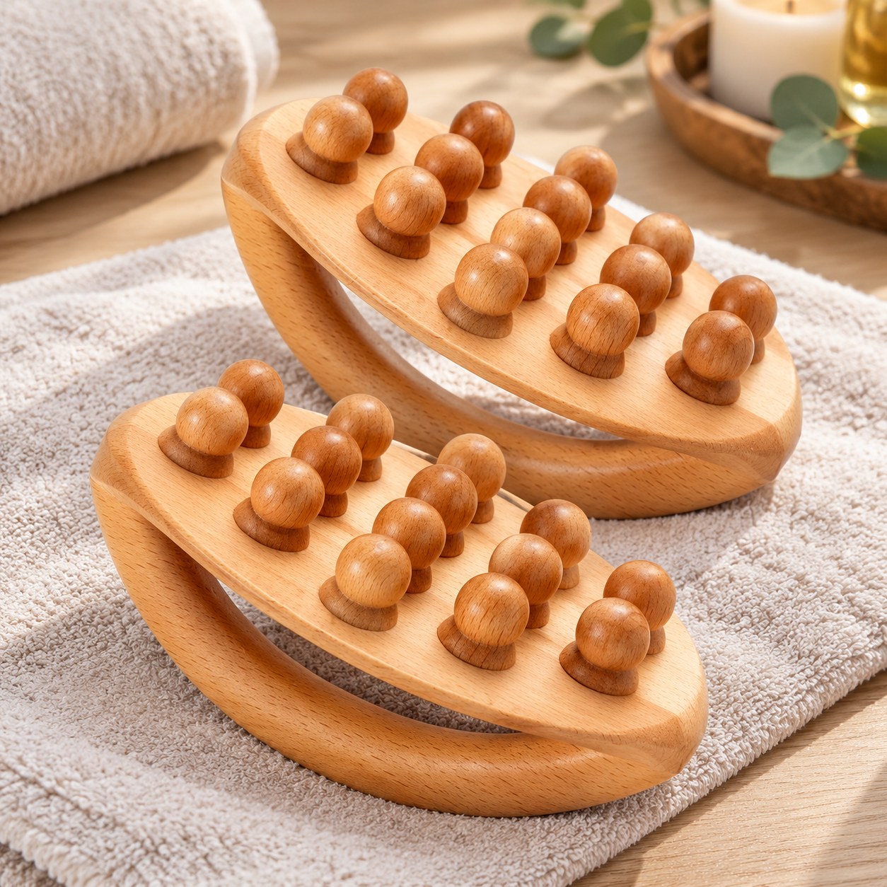 Wooden Massagers T12, 2 pcs. — Beauty appliances
