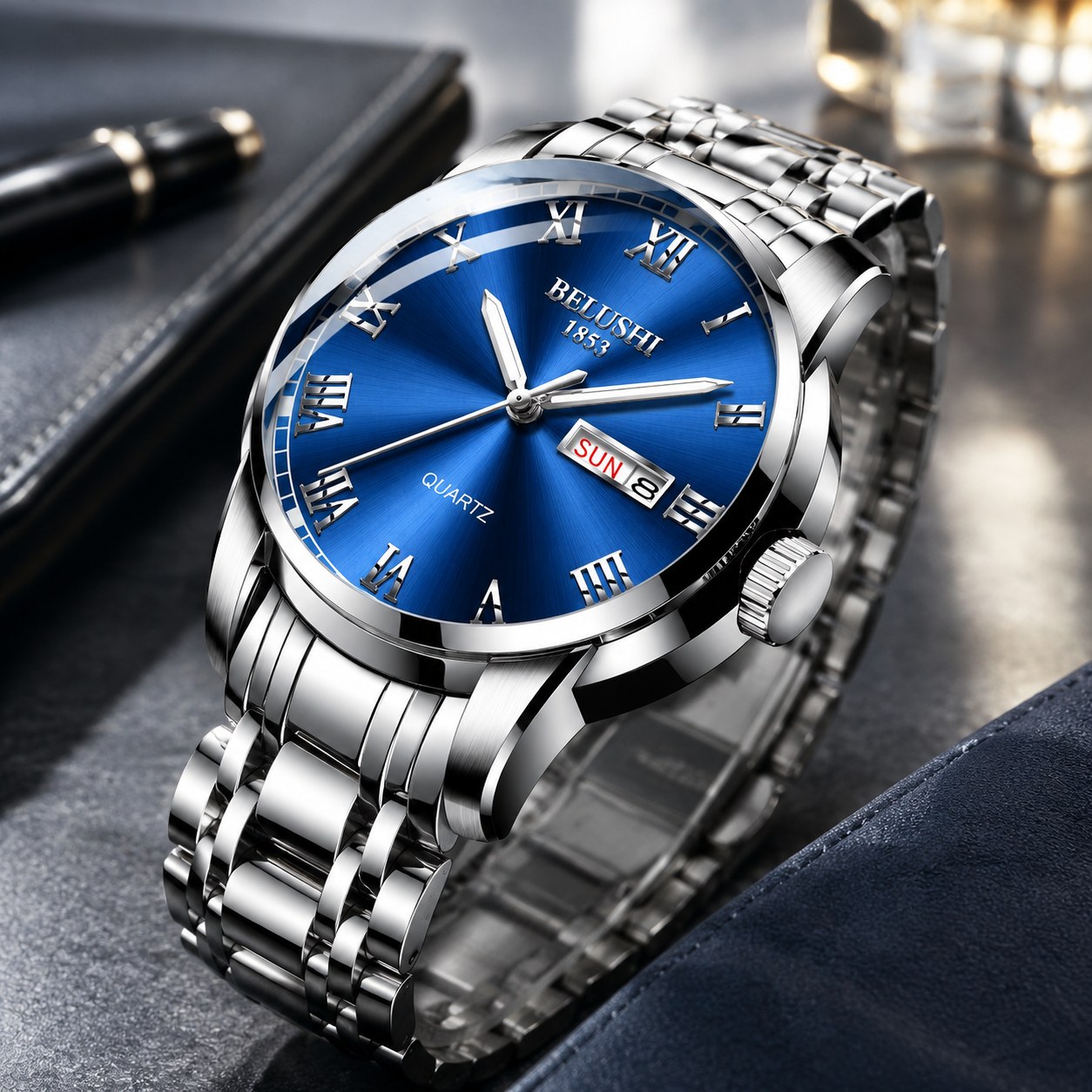 Belushi 1853 Men's Watch, Blue Dial D2001