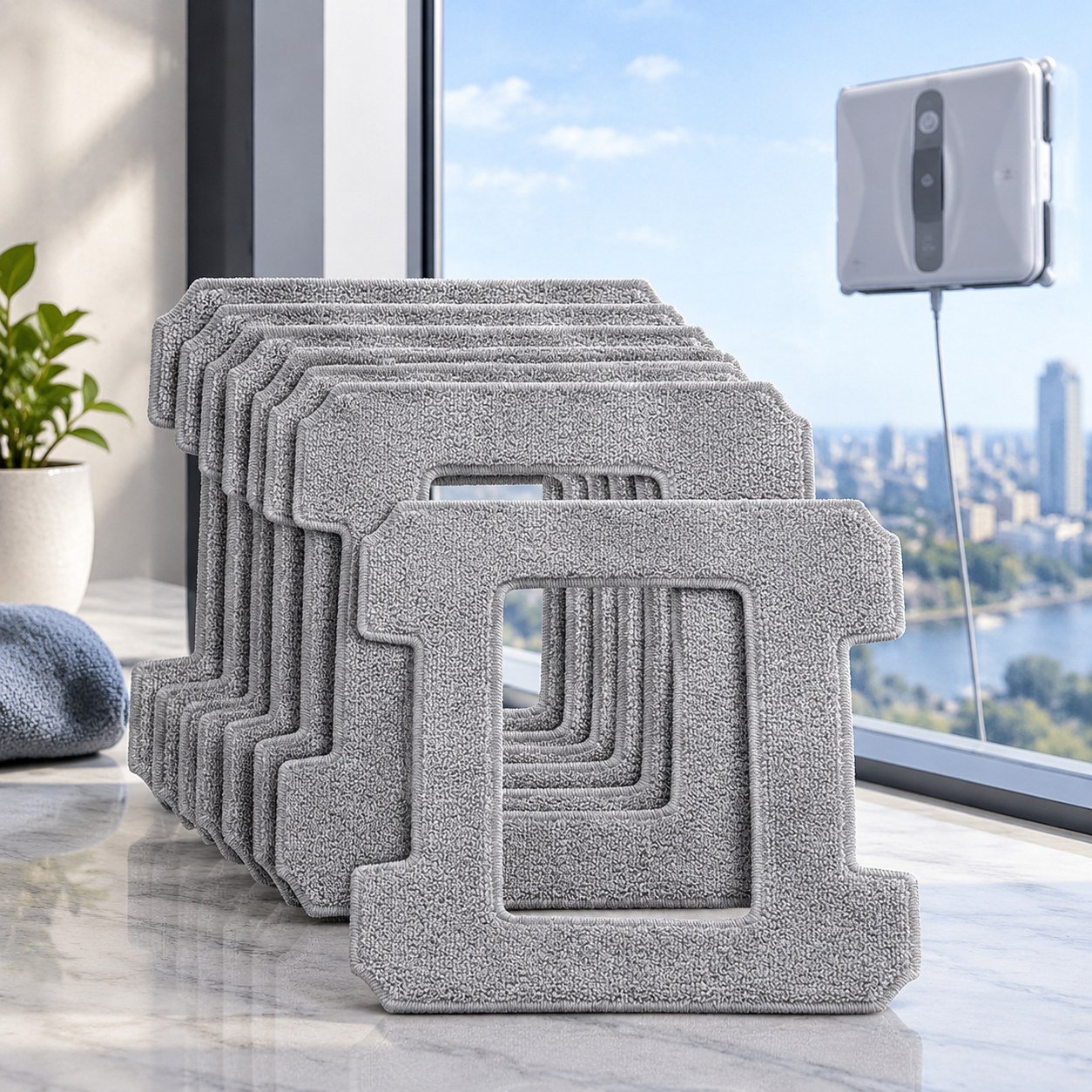 Ecovacs Winbot W1 / W1 Pro / W2 / W2 Omni logu tīrīšanas robotu tīrīšanas spilventiņš — Tehnikas piederumi
