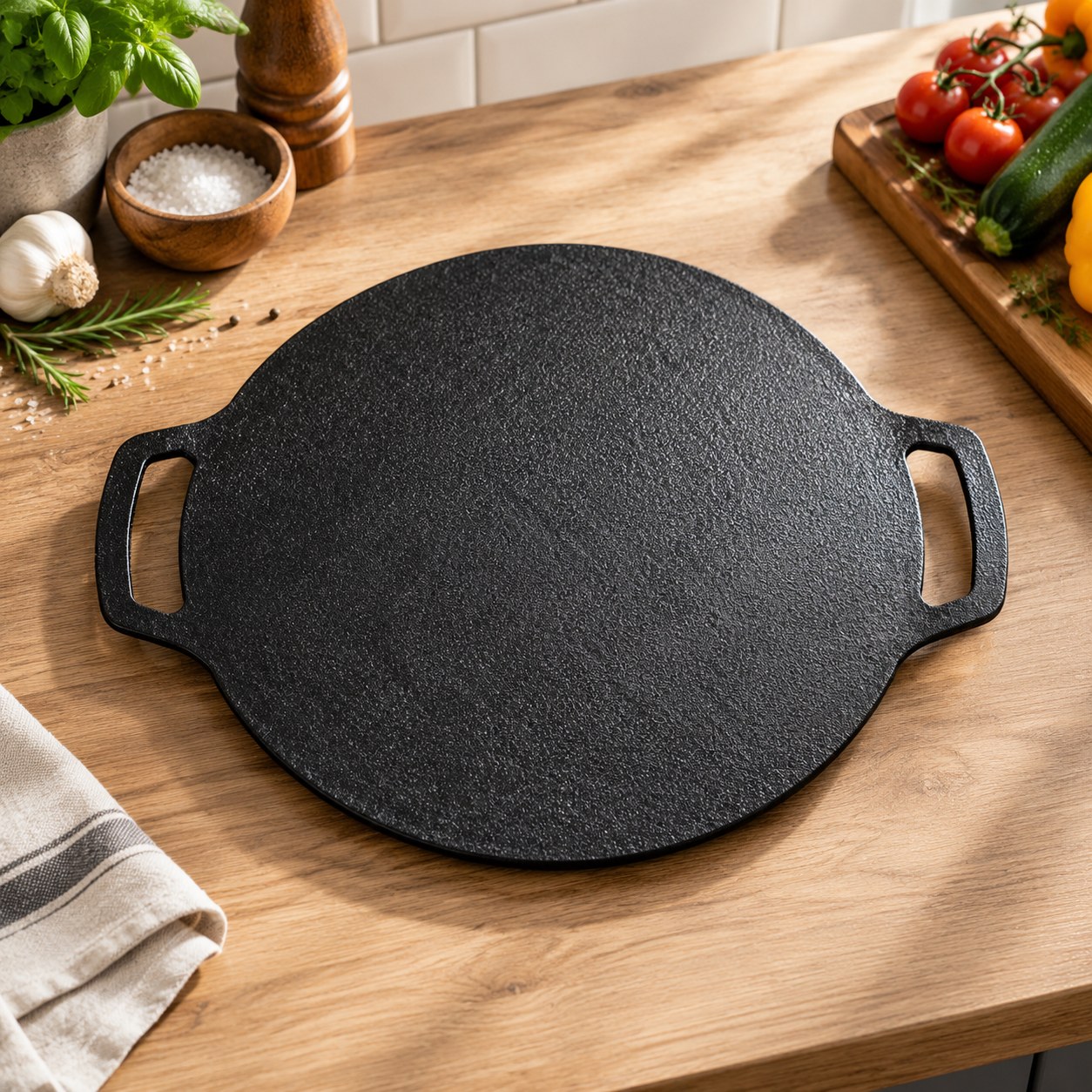 Large Cast Iron Grill Pan, 1 pc. — Kitchen and tableware