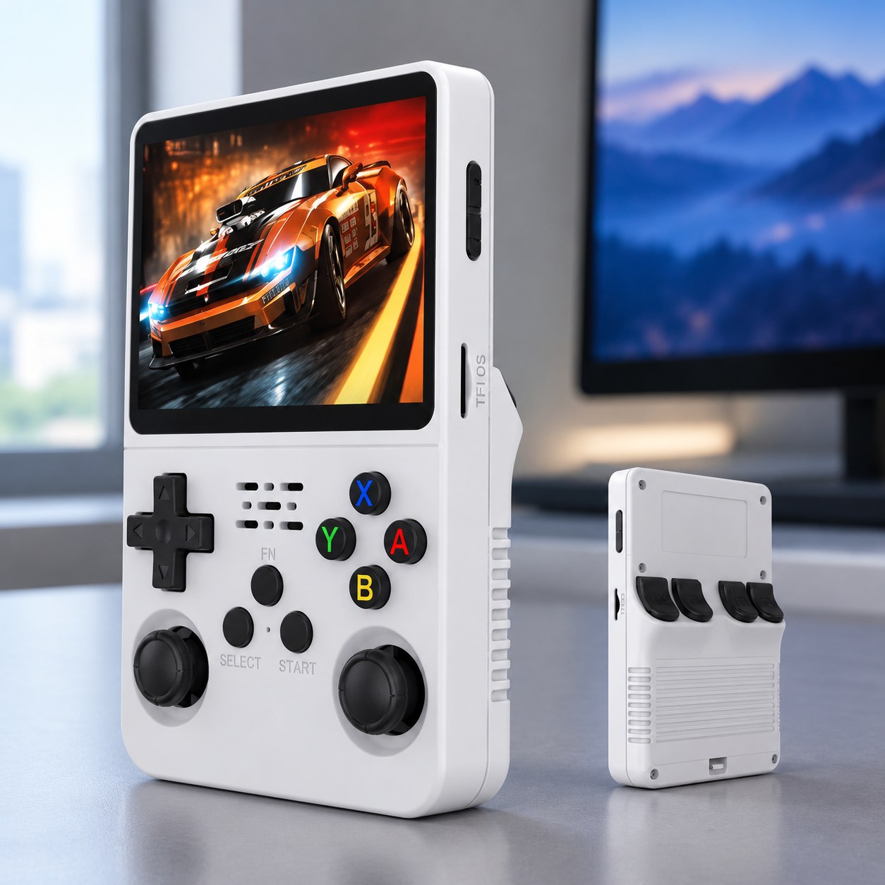 HappyJoe R36S, 128 GB, white, 20000+ games, 3.5" IPS screen, Linux — Gaming