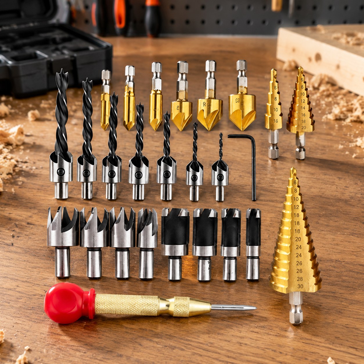 26-piece Countersink Drill Bit Set — Power tools