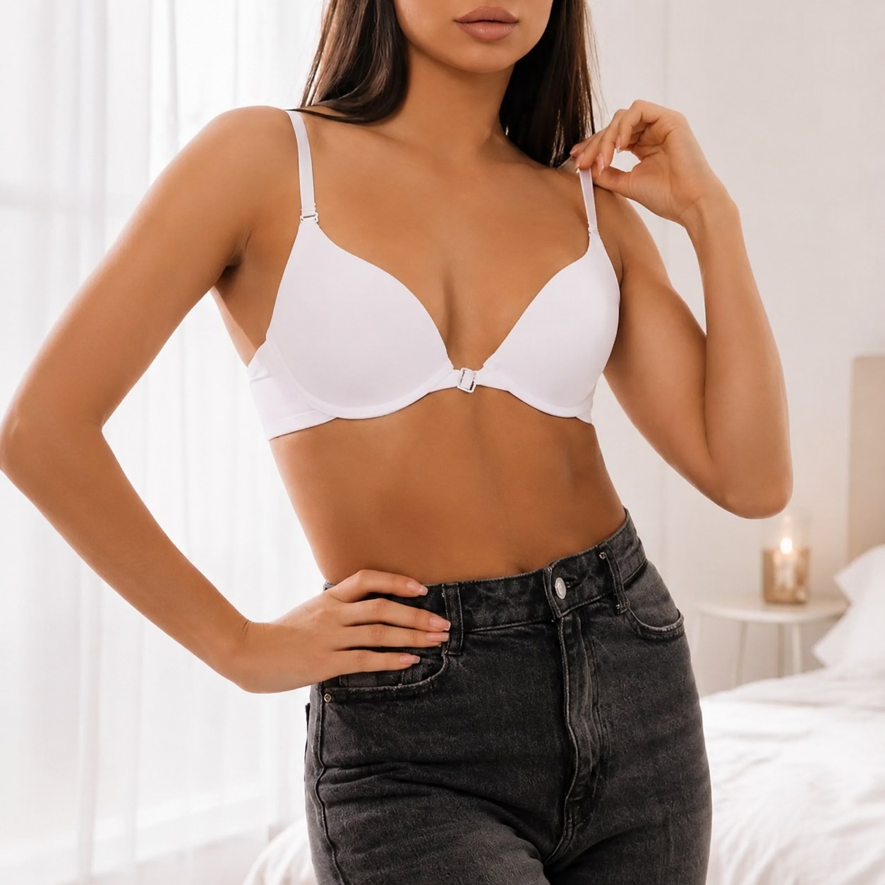 Daily White Bra — Women's underwear