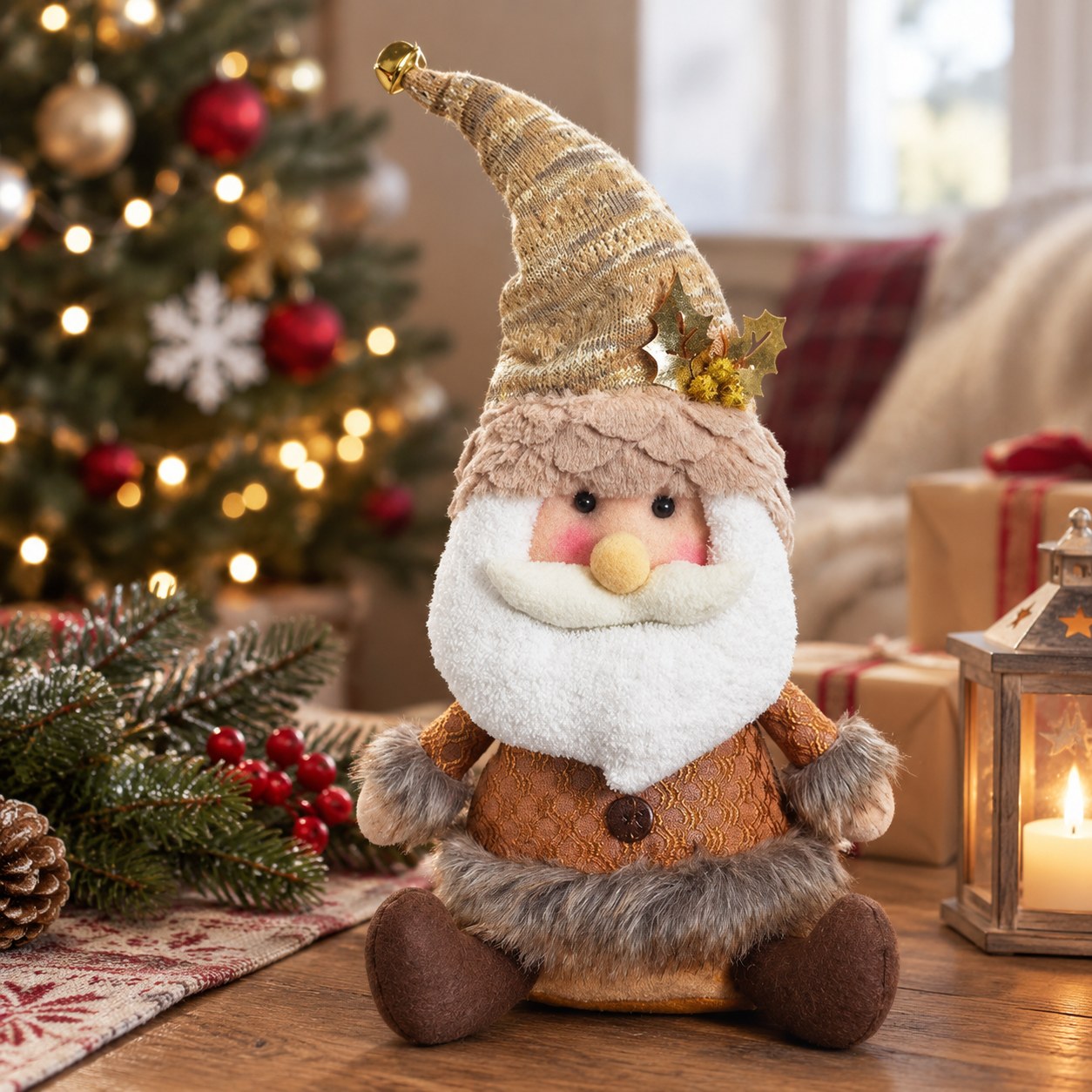 Jumi Sitting Santa Claus 35cm. — Christmas