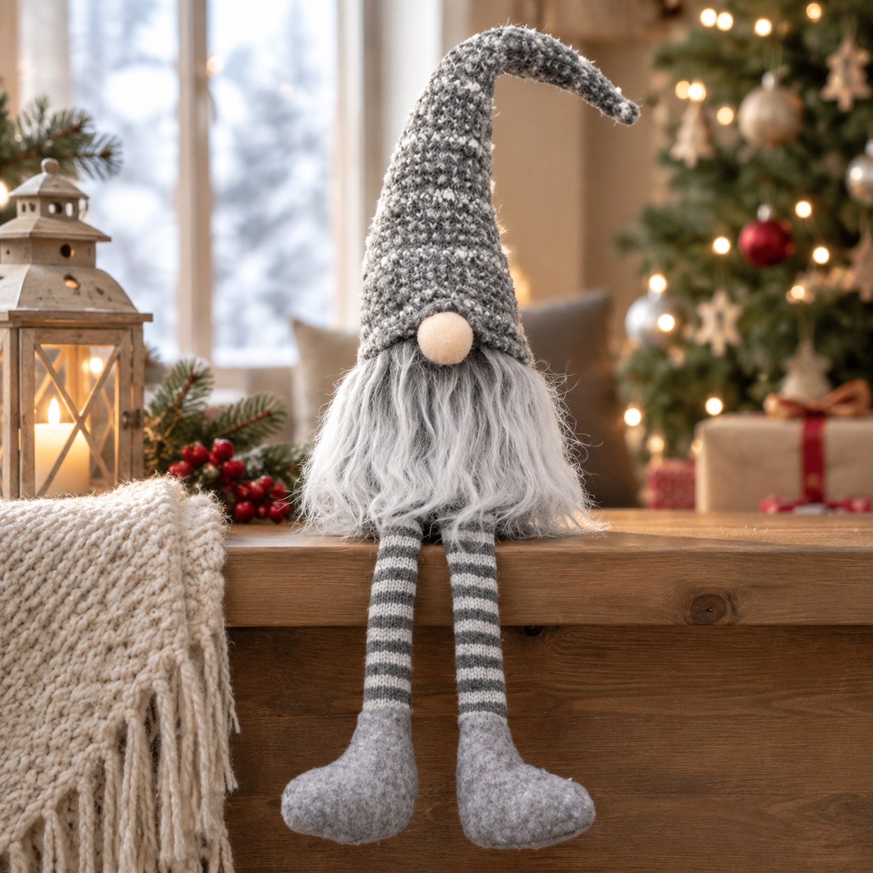 Jumi Sitting Gnome 34 cm — Christmas