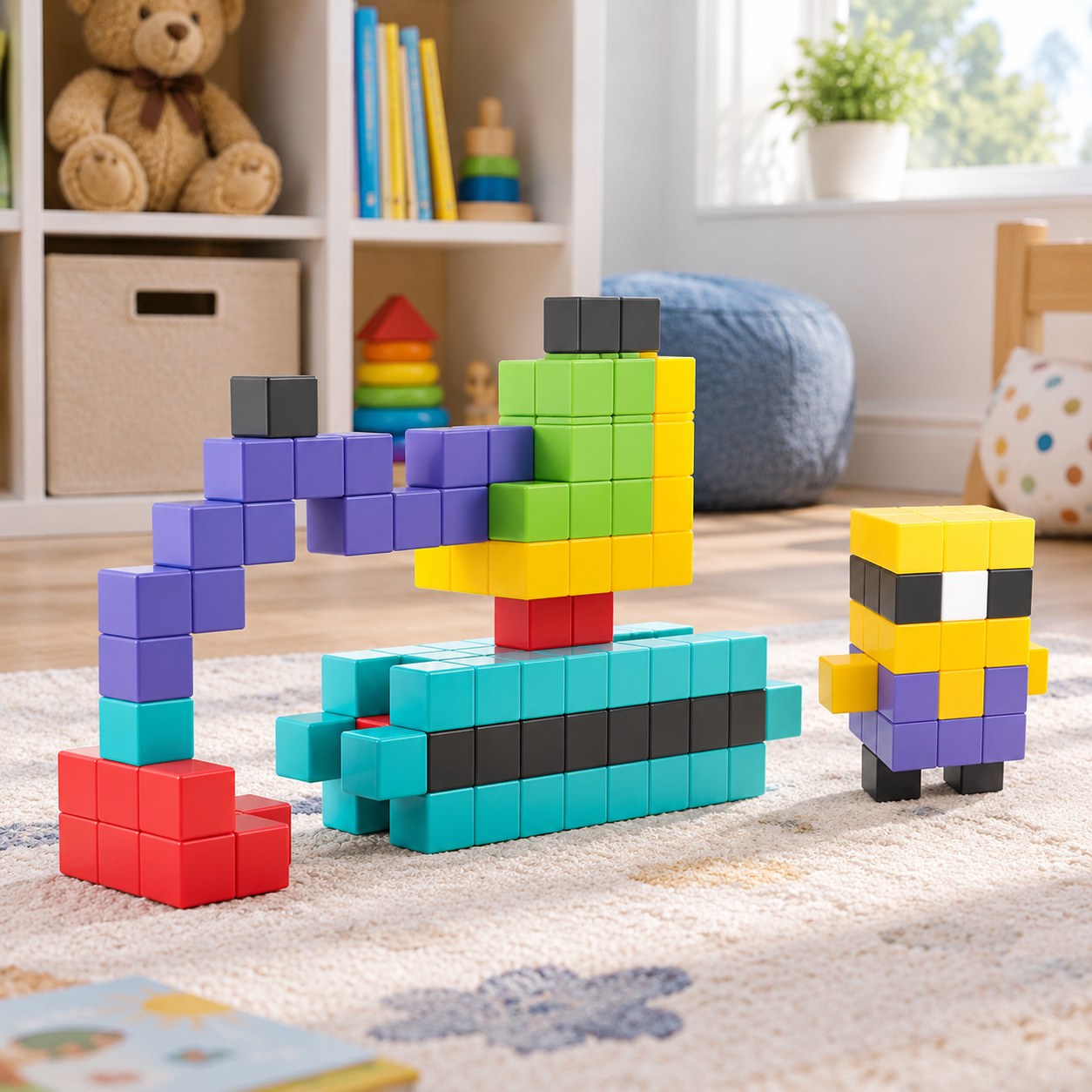 Magnetic Diy Magnētiskais konstruktorsets "Kubiki" — Rotaļlietas