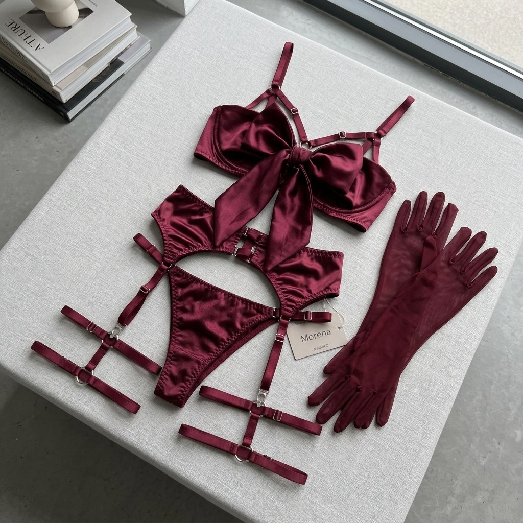 Morana Lingerie Set, Red VLS1048.D — Women's underwear