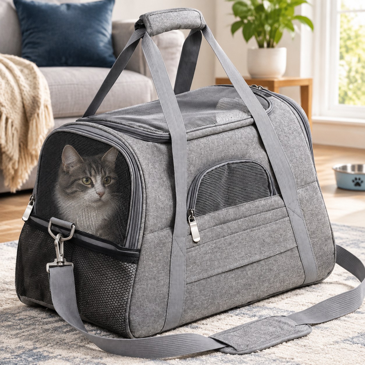Dark Red Brand Pet Carrier — Dogs