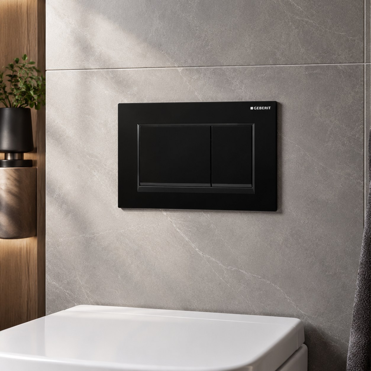 Geberit Sigma30 Flush Button, Black 115.883.DW.1 — Plumbing