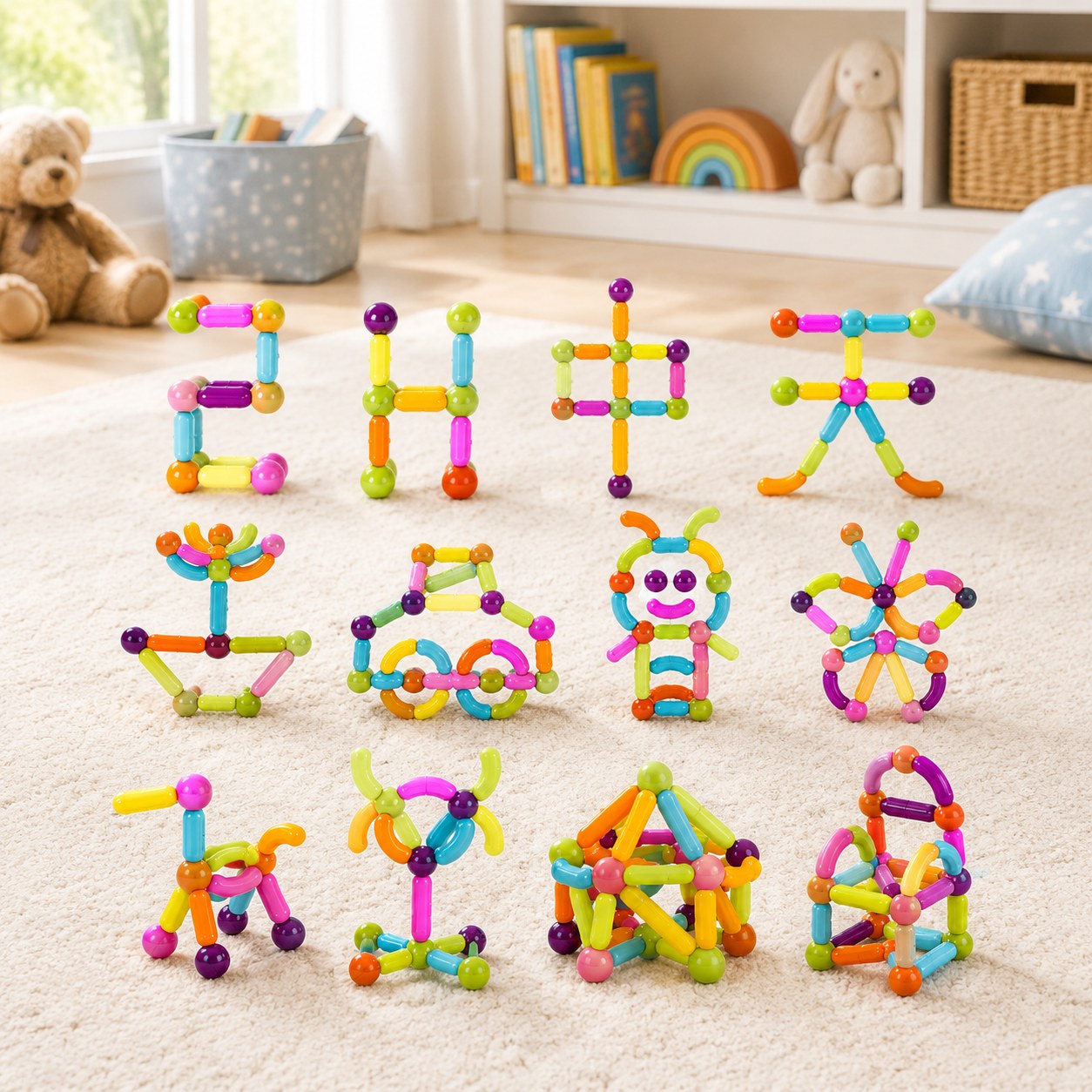 MalPlay Magnetic Blocks, 100 pcs. — Toys