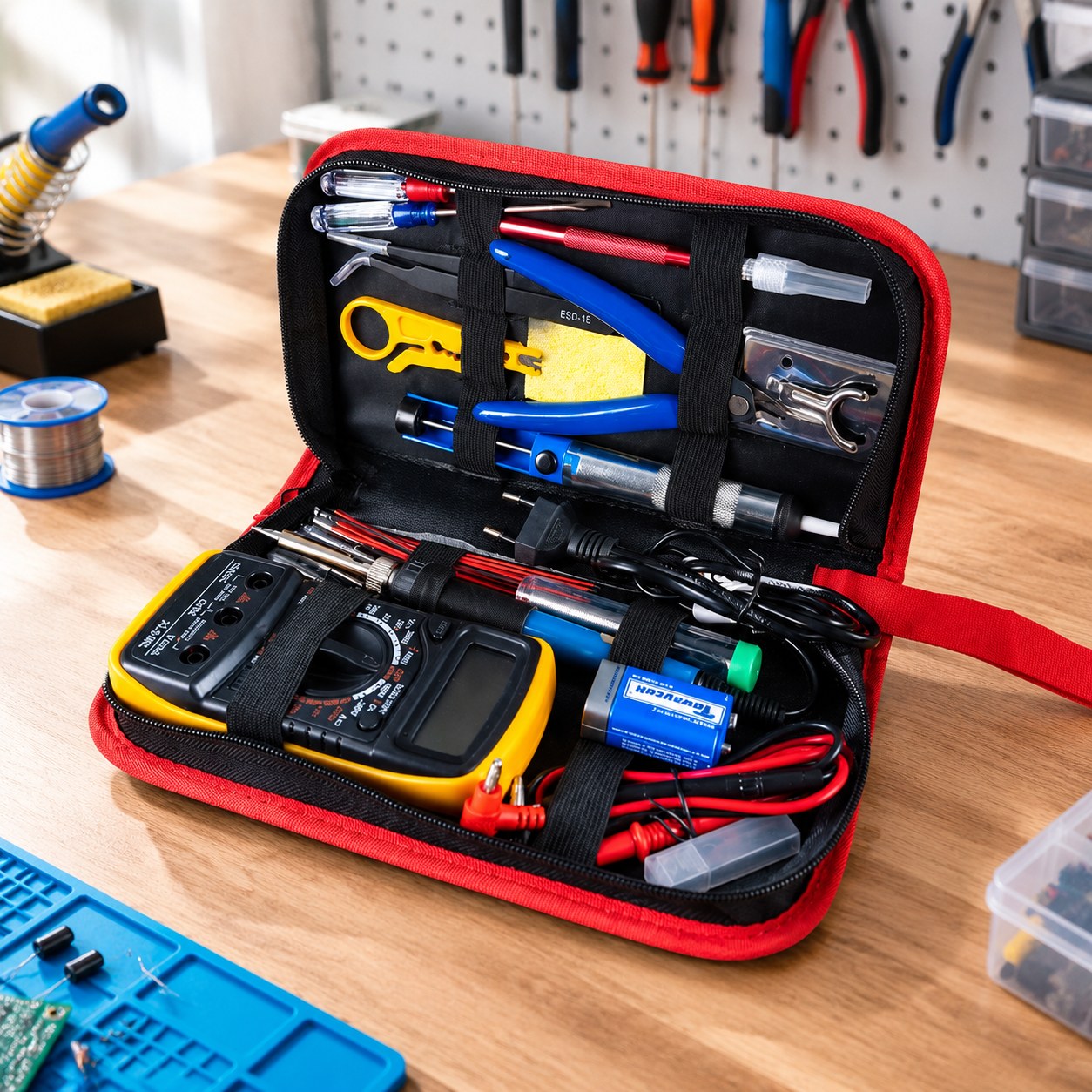 Soldering Tool Set with Multimeter and Accessories, 40 Pieces