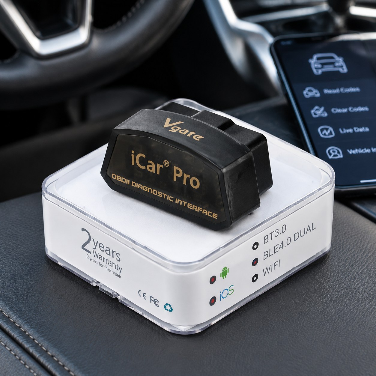 OBD2 Vgate iCar Pro BT3.0 Bluetooth Universal Car Diagnostic Tool