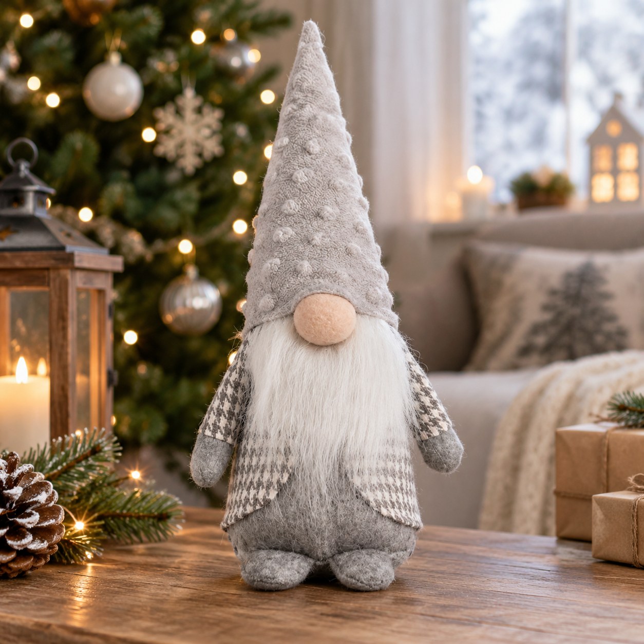 Jumi Christmas Gnome 30 cm, Grey
