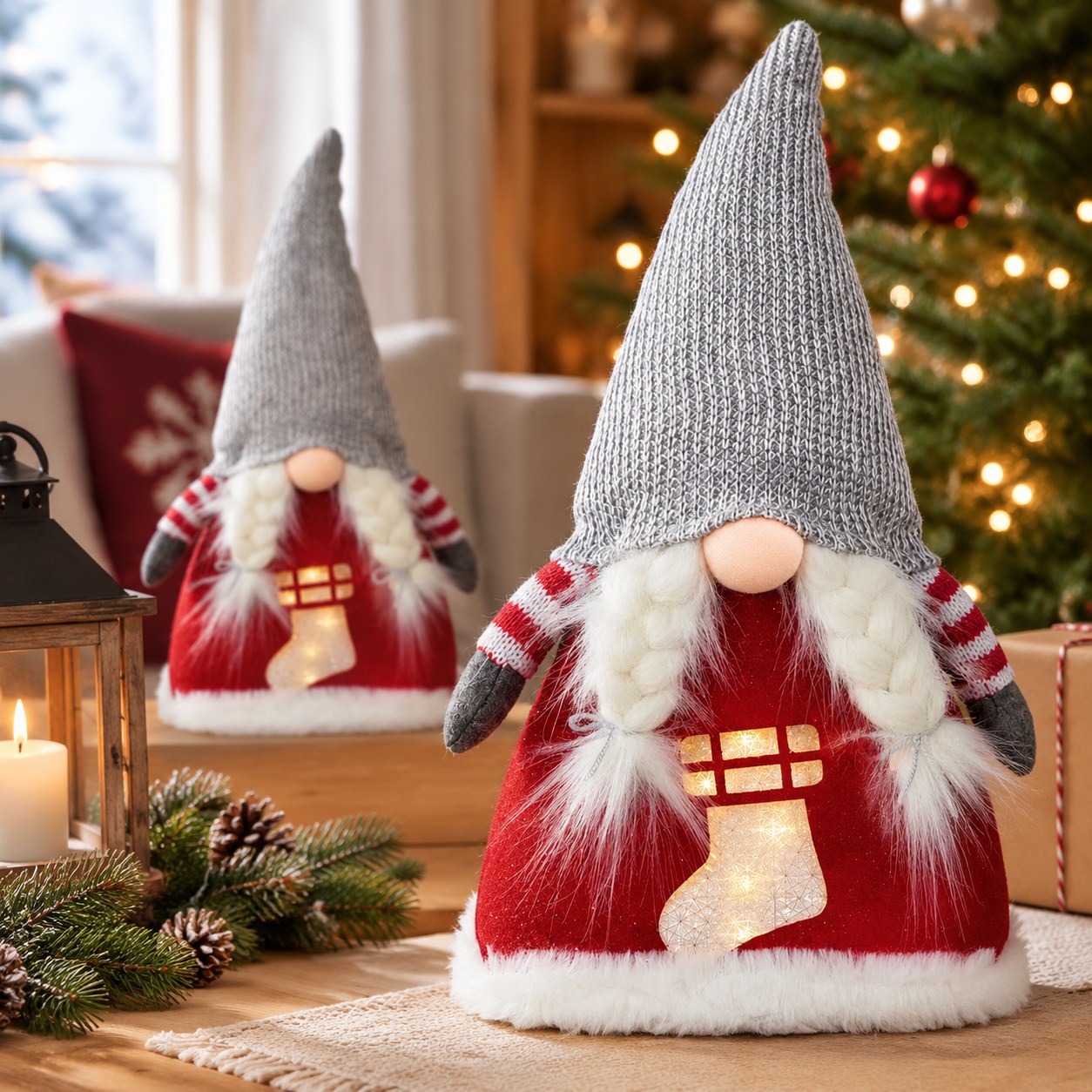 Jumi Christmas Gnome with LED Lighting, 40 cm