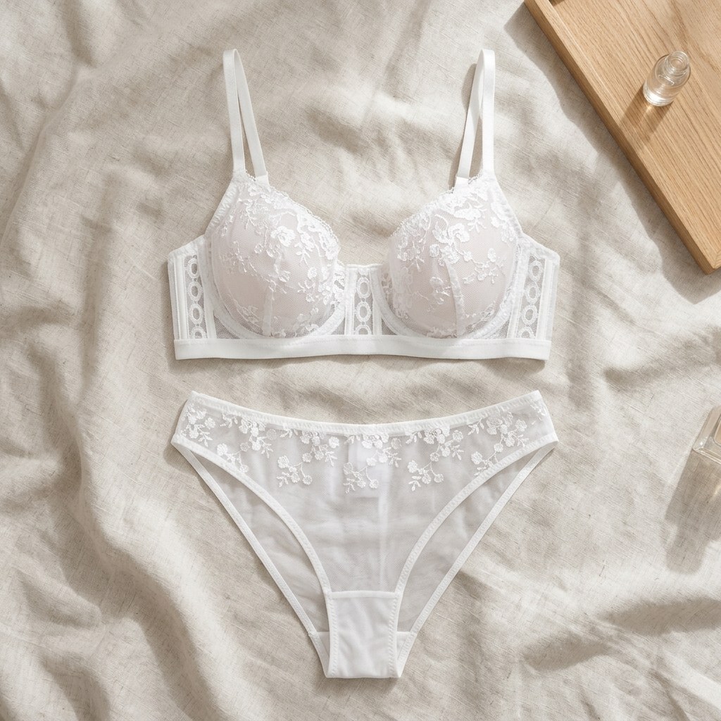 Lingerie Set Yulia, White — Women's underwear