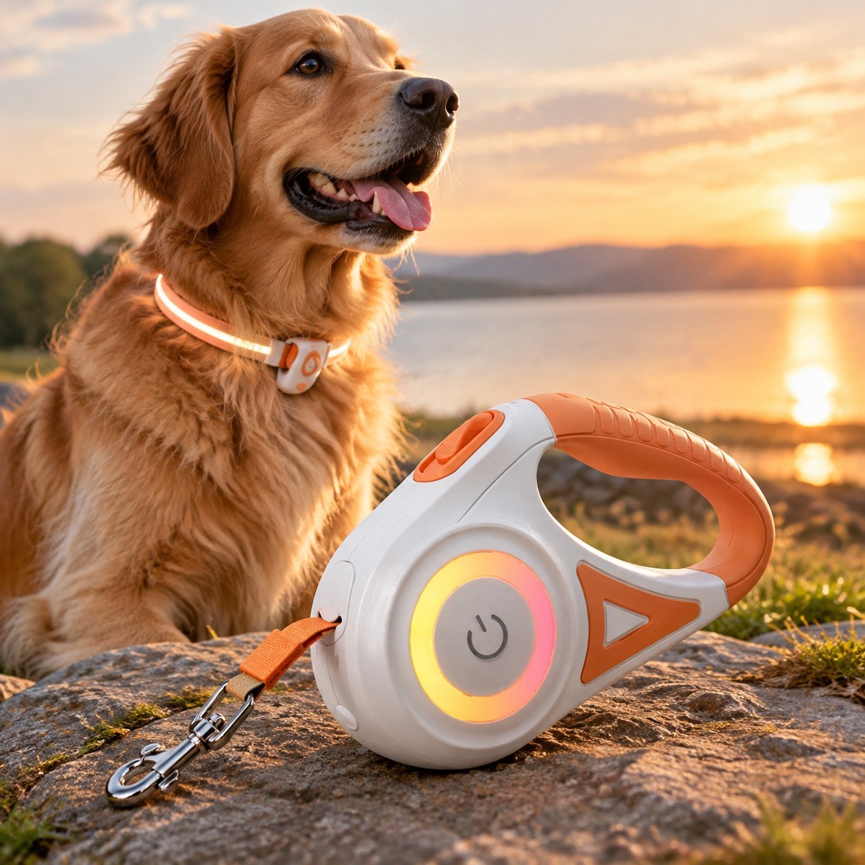 Rojeco Automatic Dog Leash with LED Light
