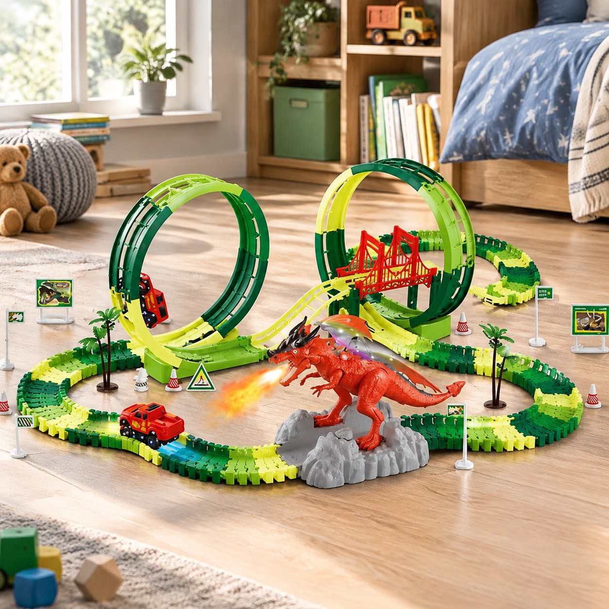 Spray Dinosaur Toy Race Track — Toys for boys