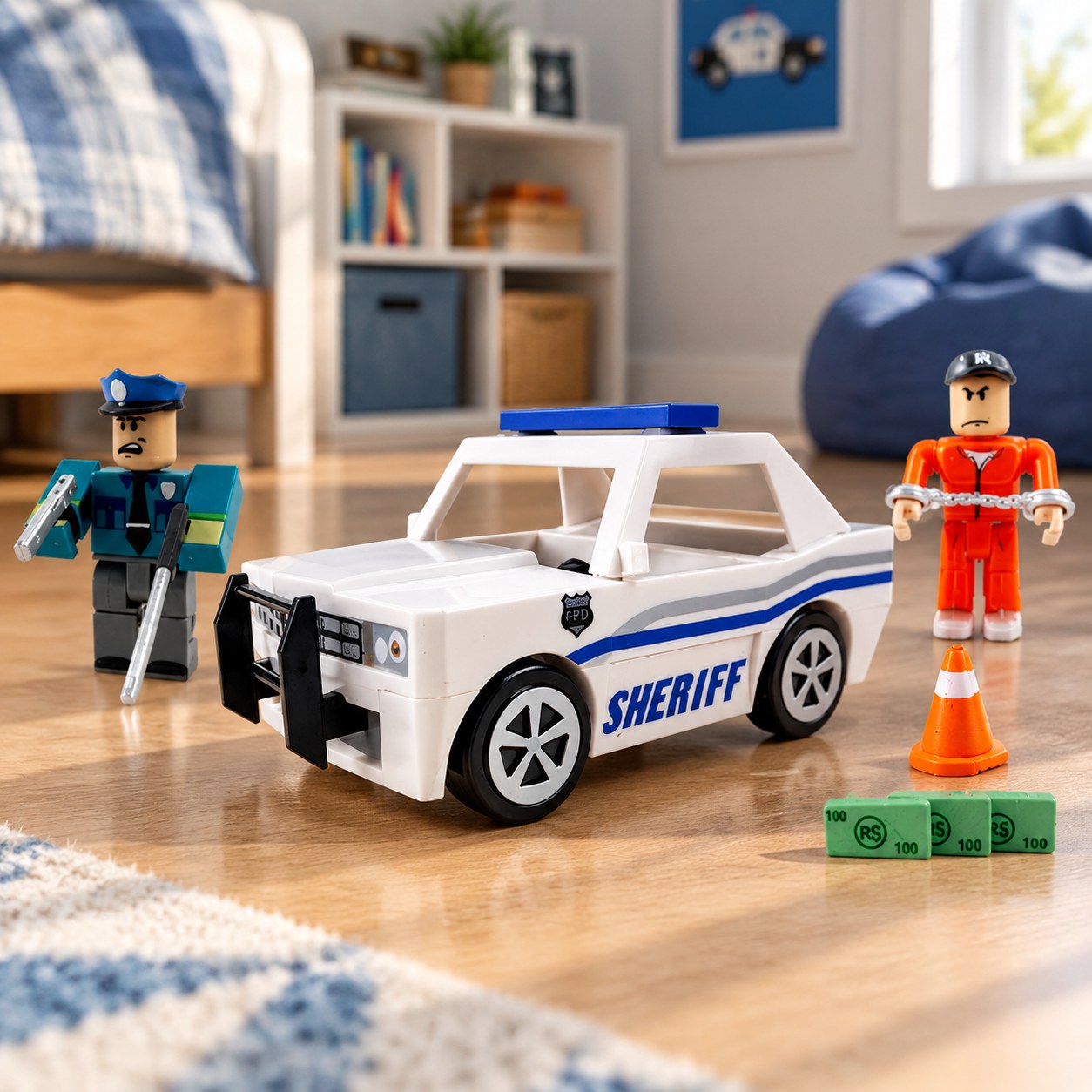 Dark Red Brand Patrol Car Action Figure Set — Toys for boys