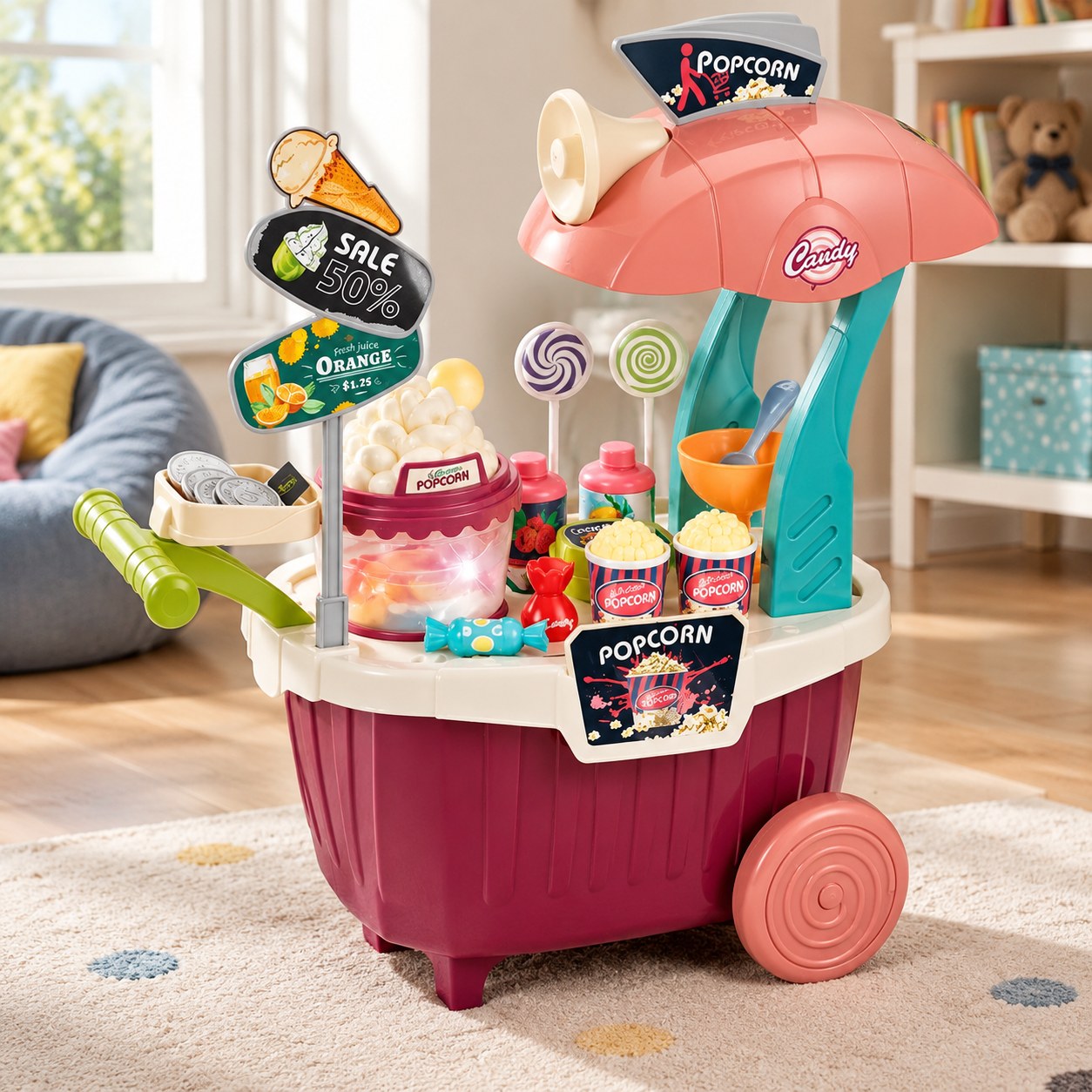 Home Candy Popcorn Cart — Toys for girls