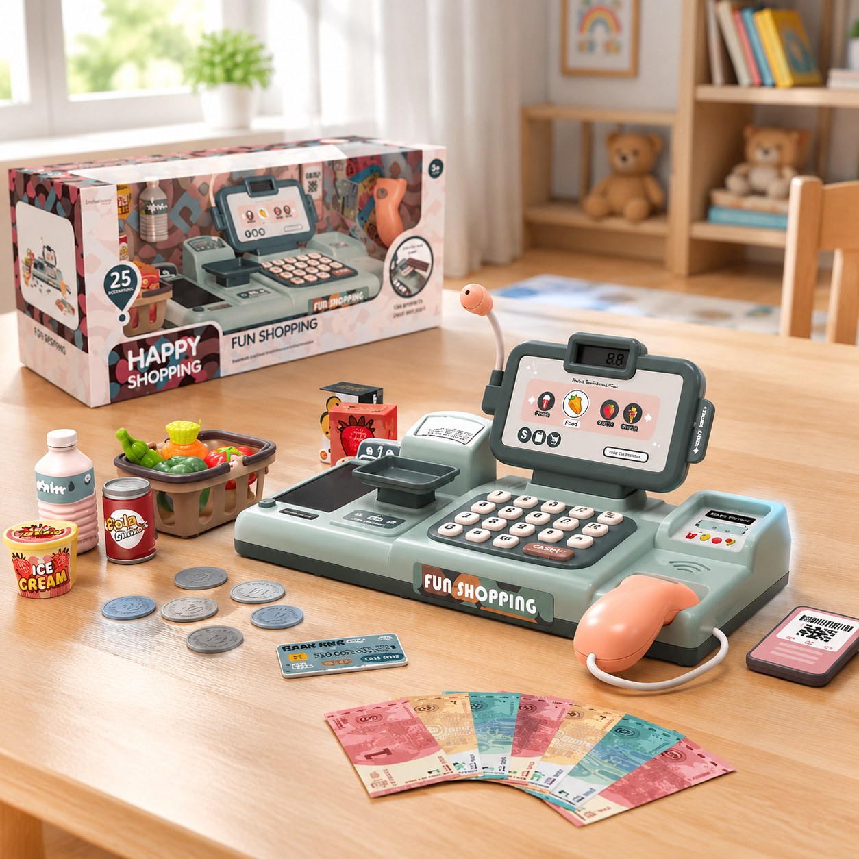 Beibe Good Fun Shopping Kids Cash Register — Toys for girls