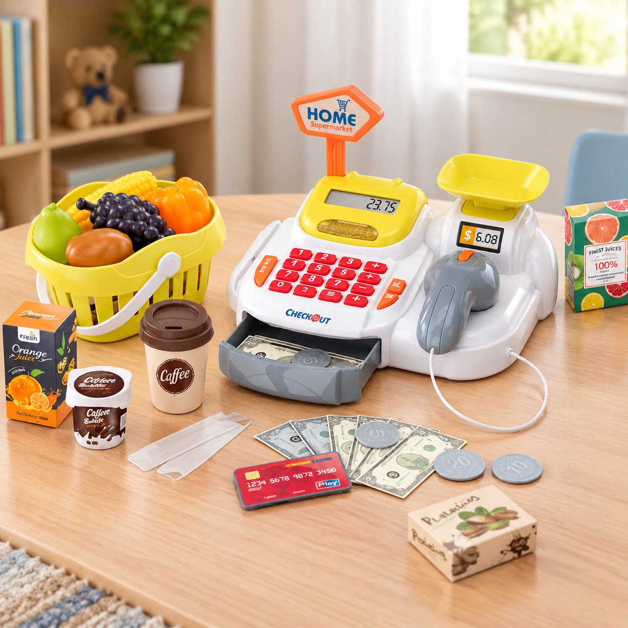 Home Supermarket Cash Register for Kids — Toys for girls