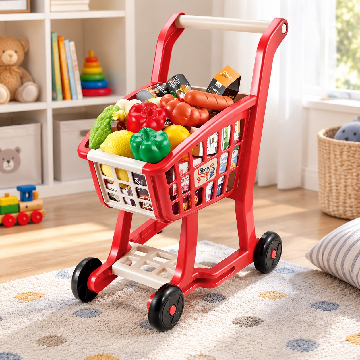 JC Toys Shopping Cart with Grocery Items — Toys for girls