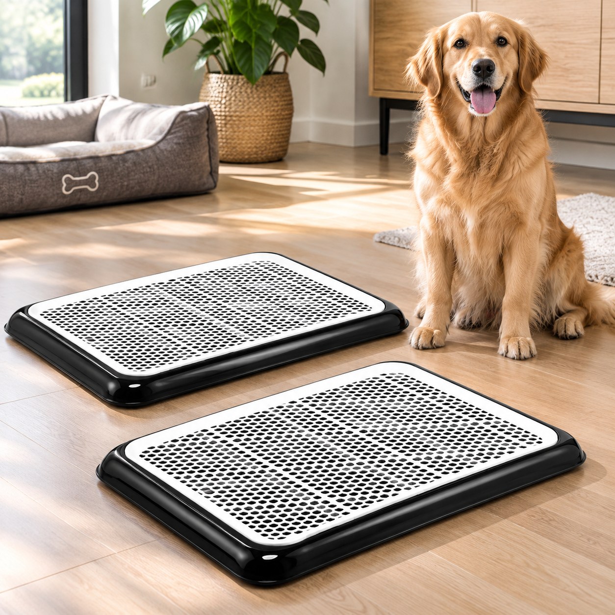 Dark Red Brand Dog Litter Tray, 2 pcs.