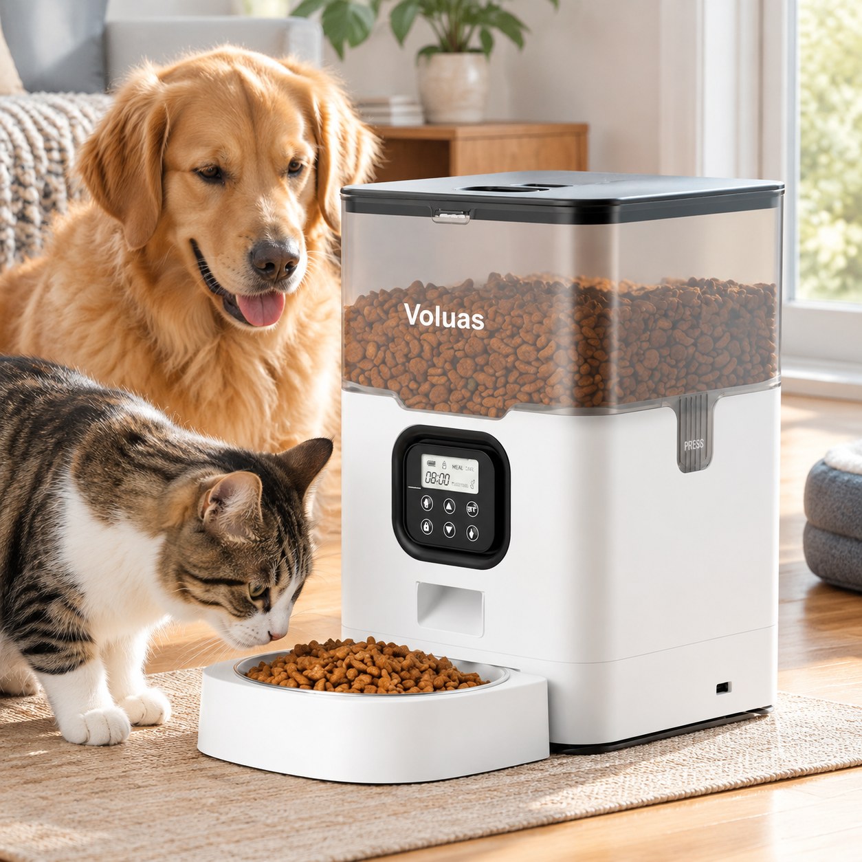 Dark Red Brand Automatic Cat/Dog Feeder