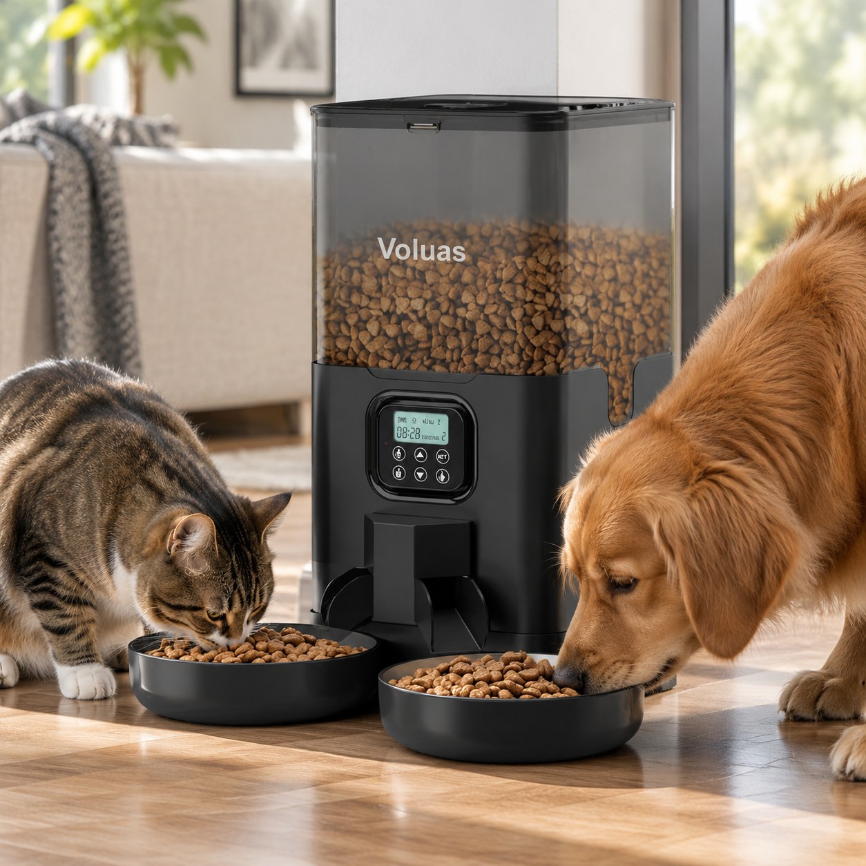 Dark Red Brand Automatic Cat/Dog Feeder